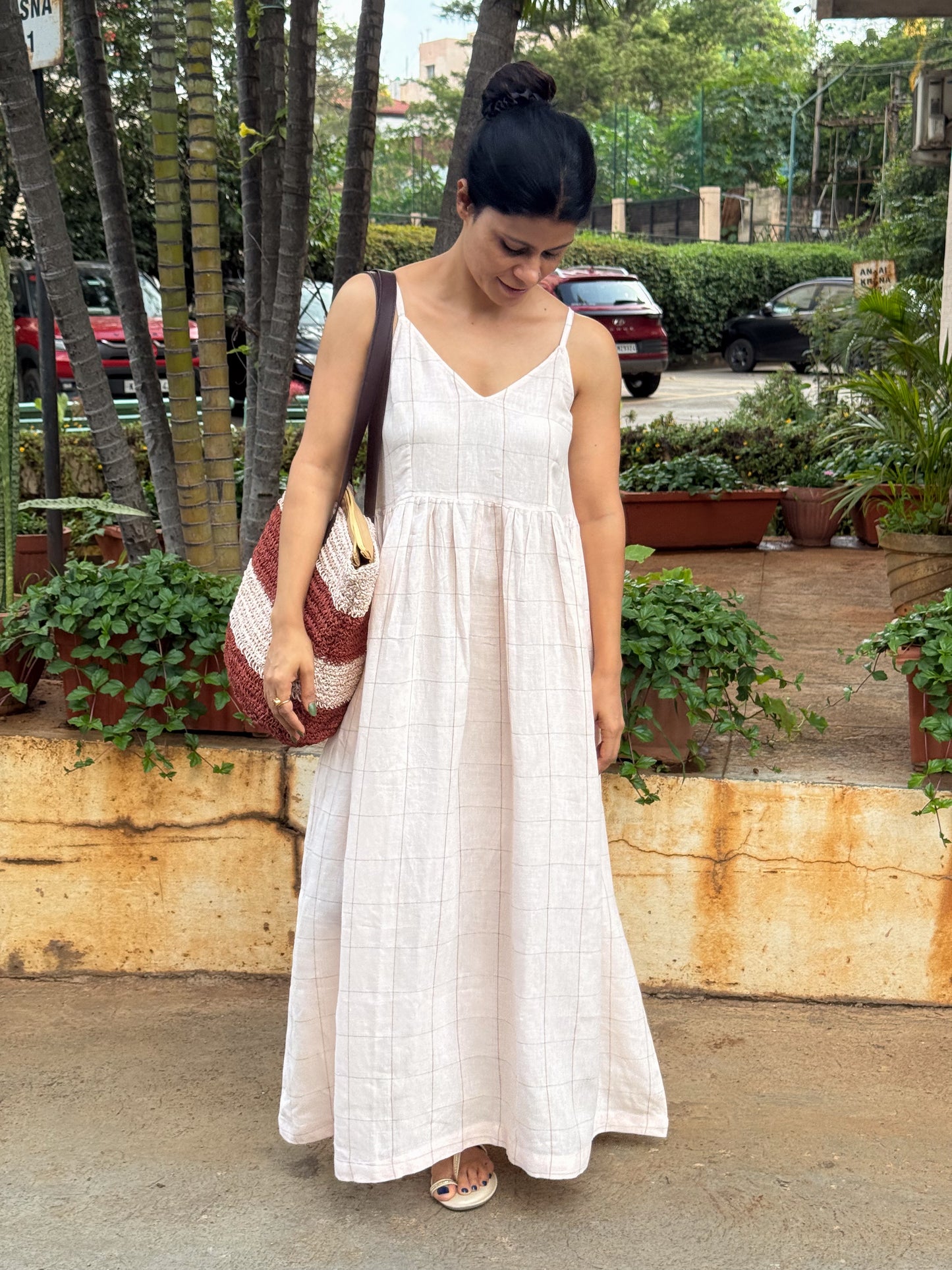 Handloom Linen By Linen Handblock Printed Dress