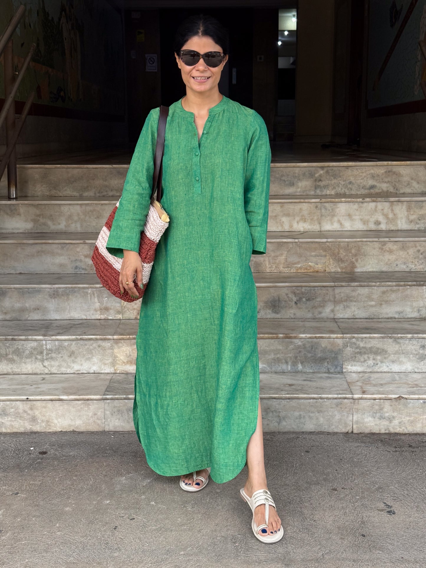 Handloom Linen By Linen Dress