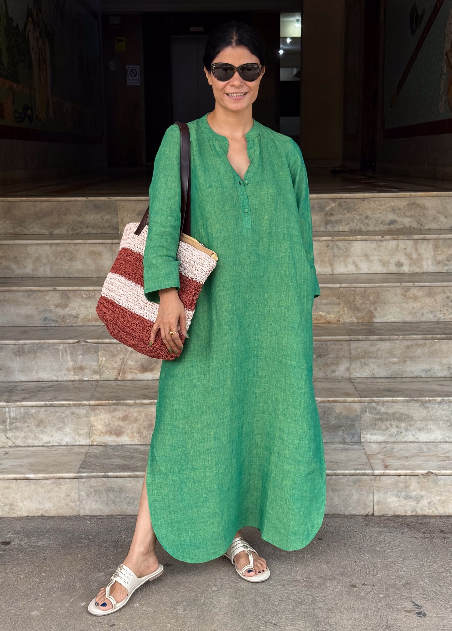 Handloom Linen By Linen Dress