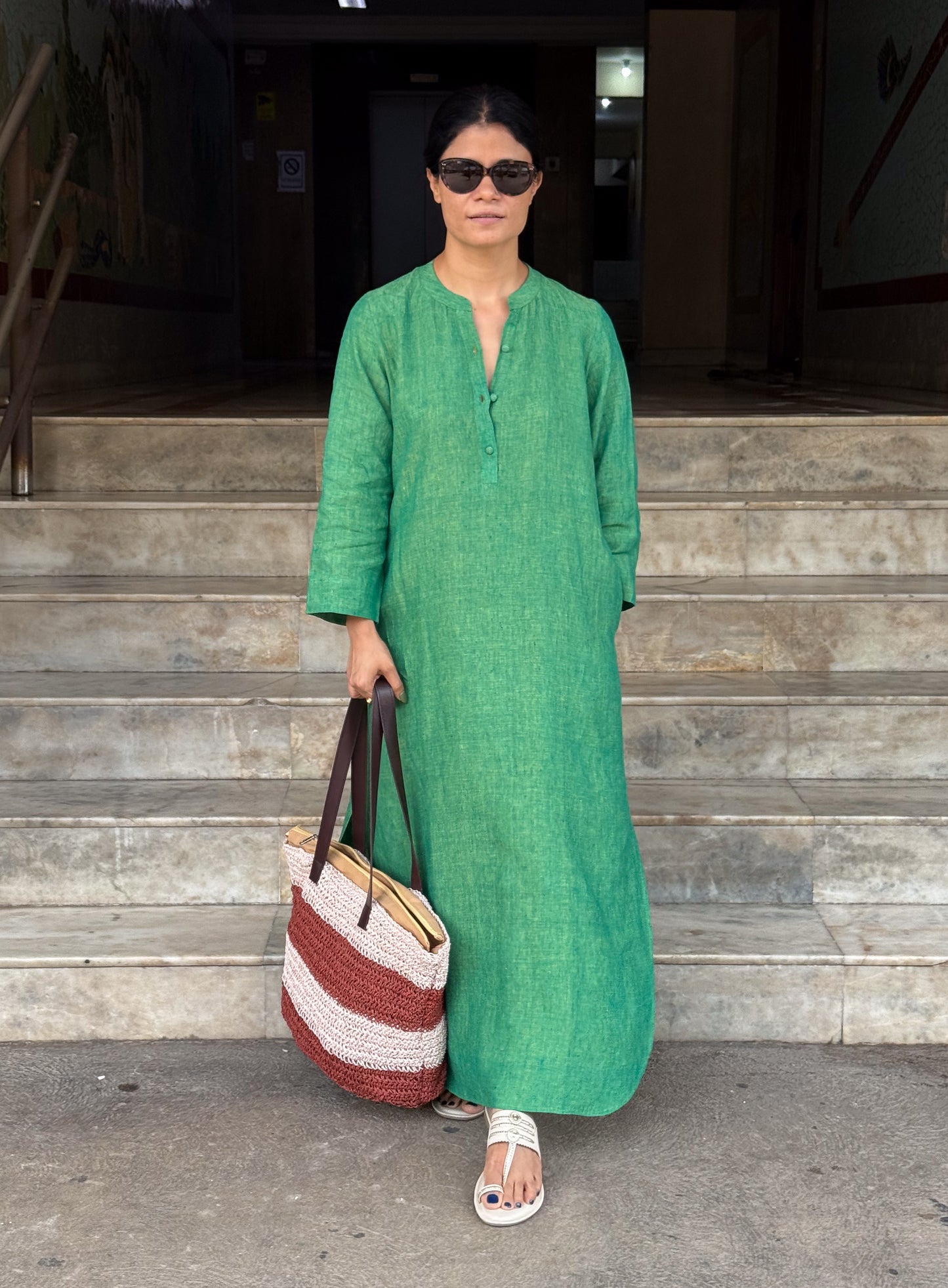 Handloom Linen By Linen Dress