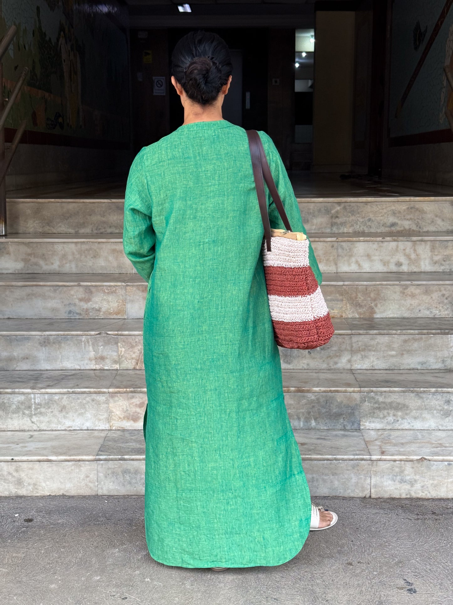 Handloom Linen By Linen Dress