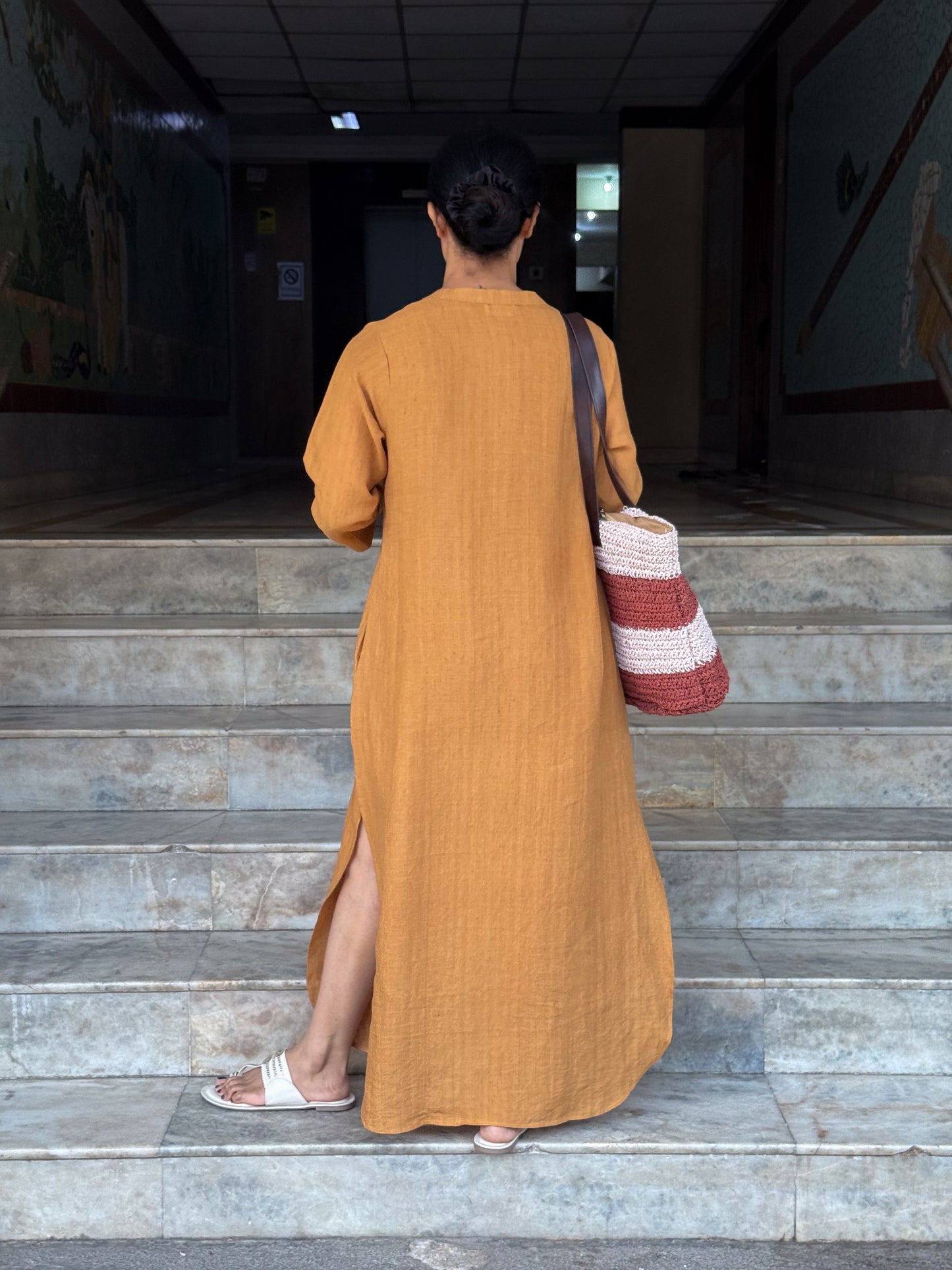 Handloom Linen By Linen Dress