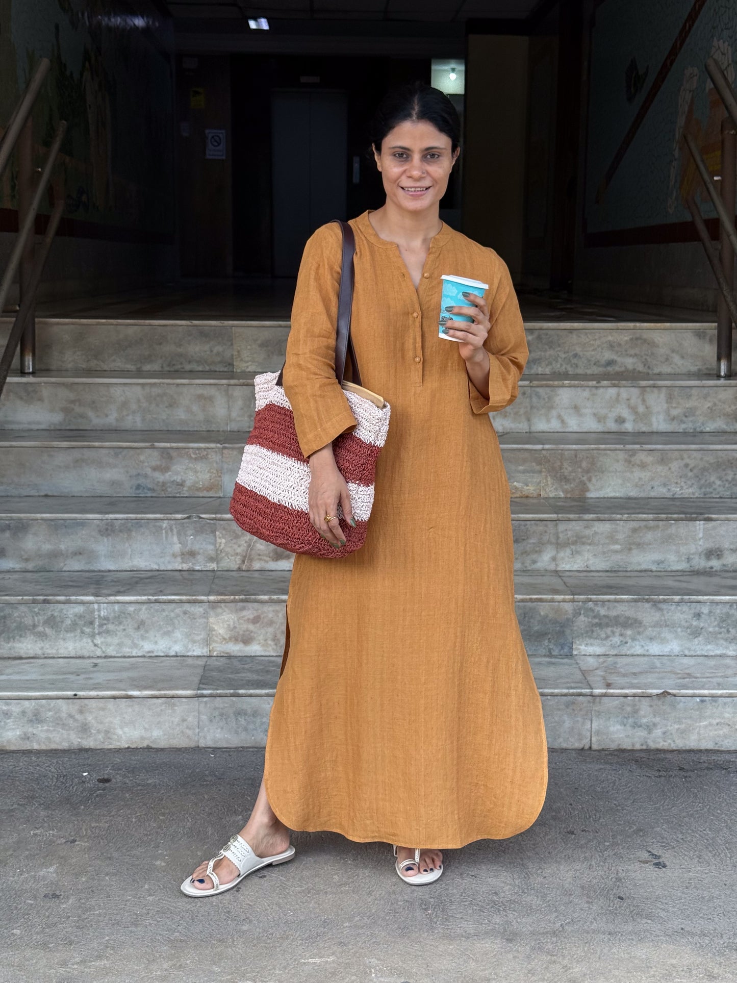 Handloom Linen By Linen Dress