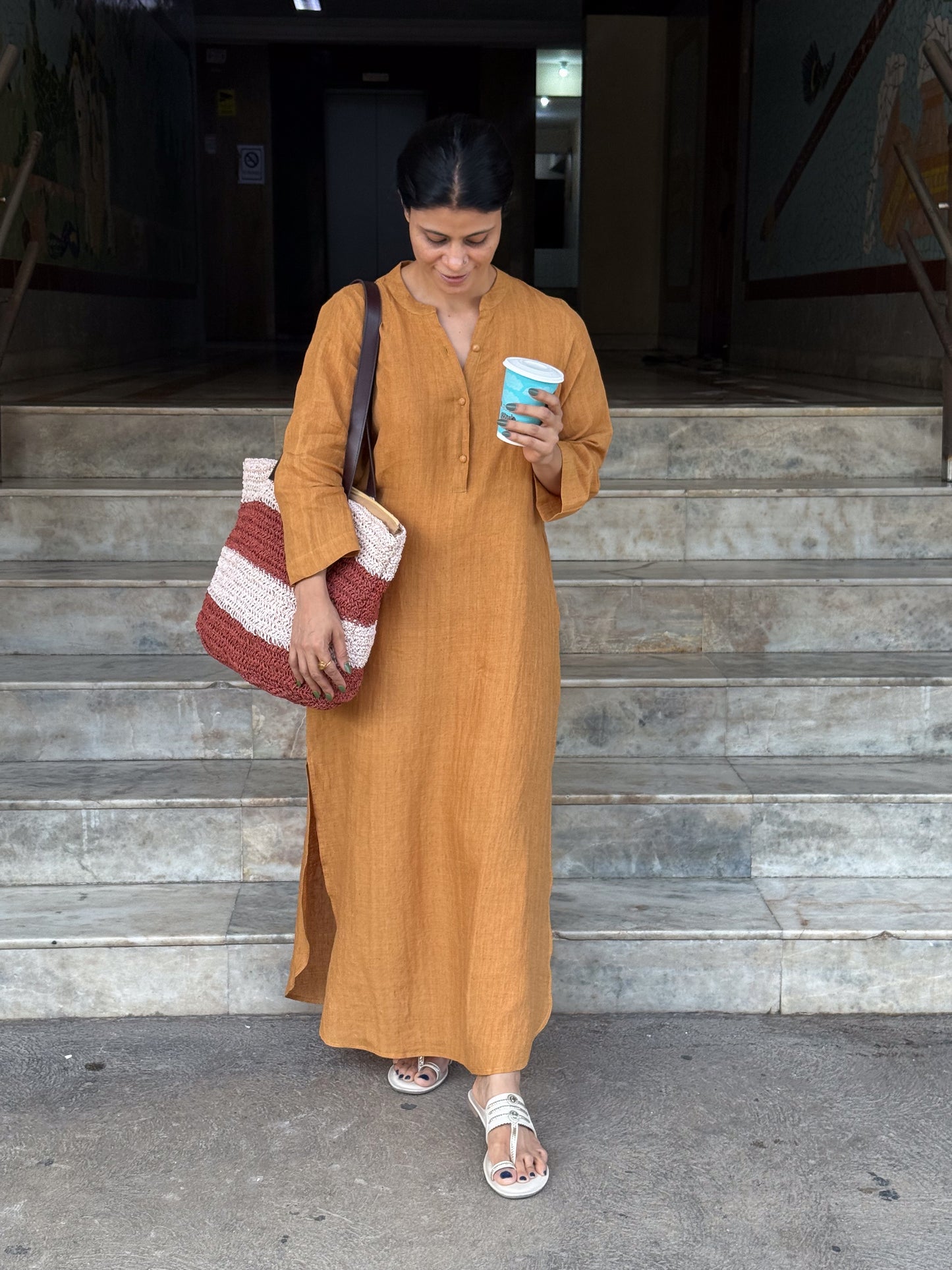 Handloom Linen By Linen Dress