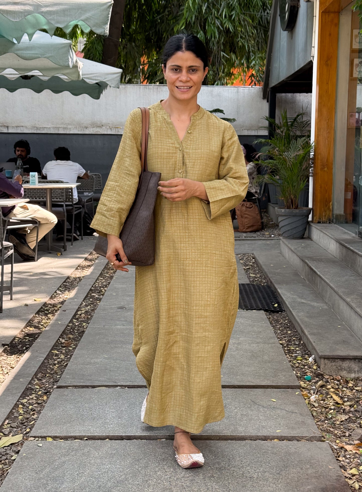 Handloom Linen By Linen Handblock Printed Dress