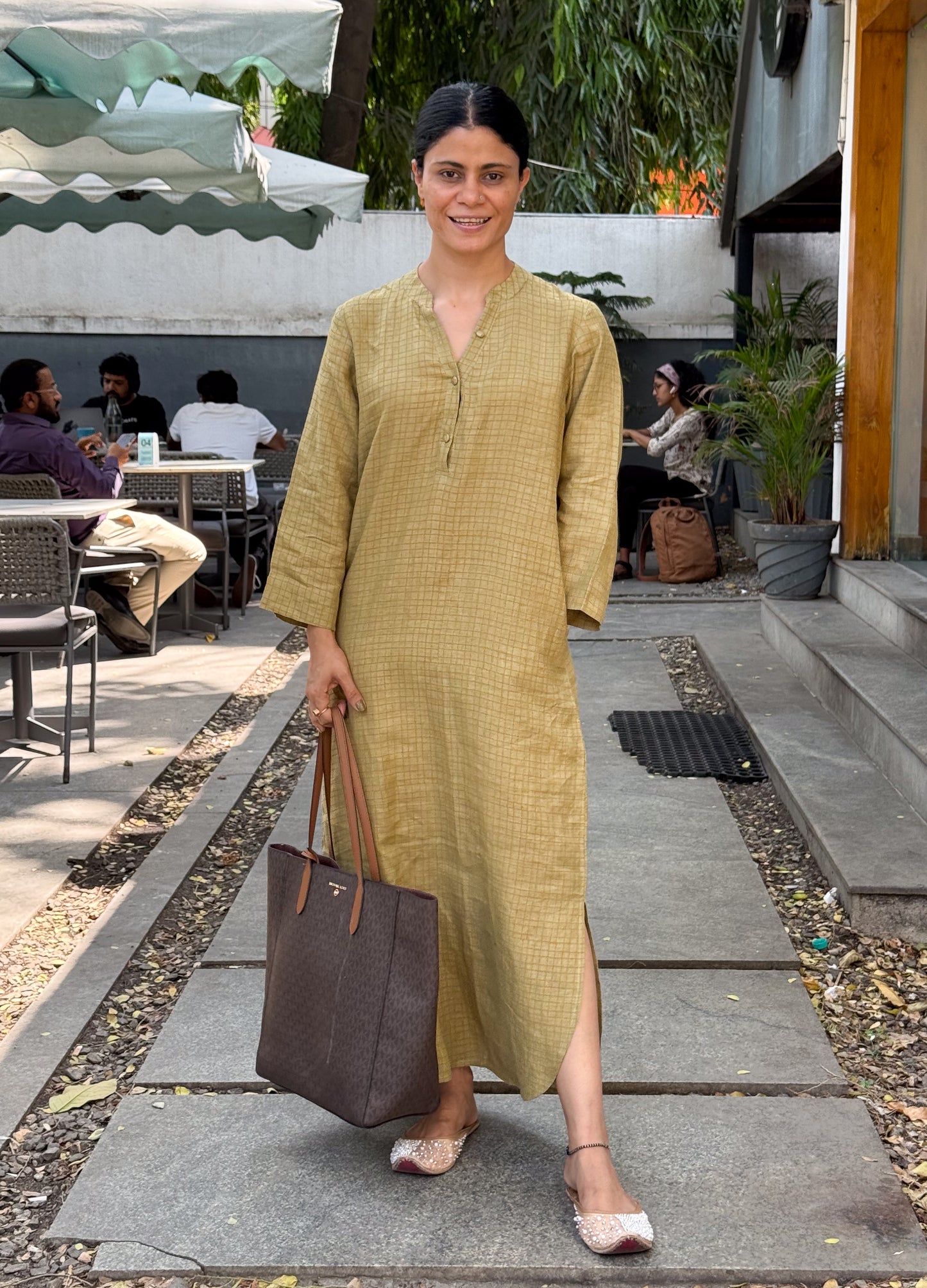 Handloom Linen By Linen Handblock Printed Dress