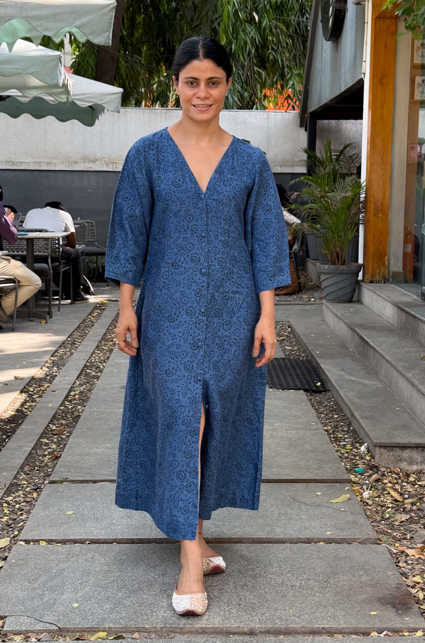 Handloom Linen By Linen Handblock Printed Kurta