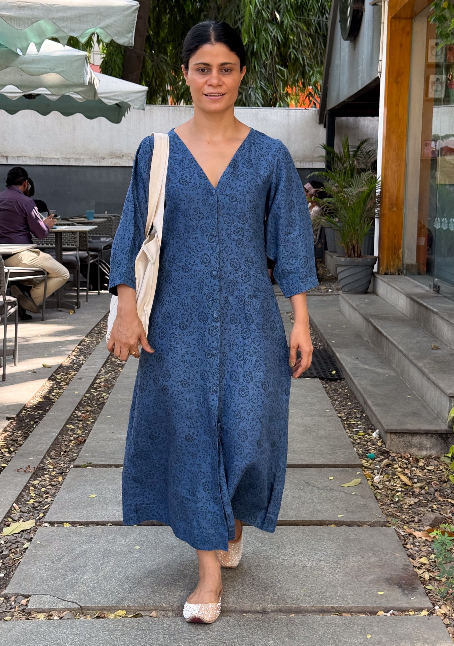 Handloom Linen By Linen Handblock Printed Kurta
