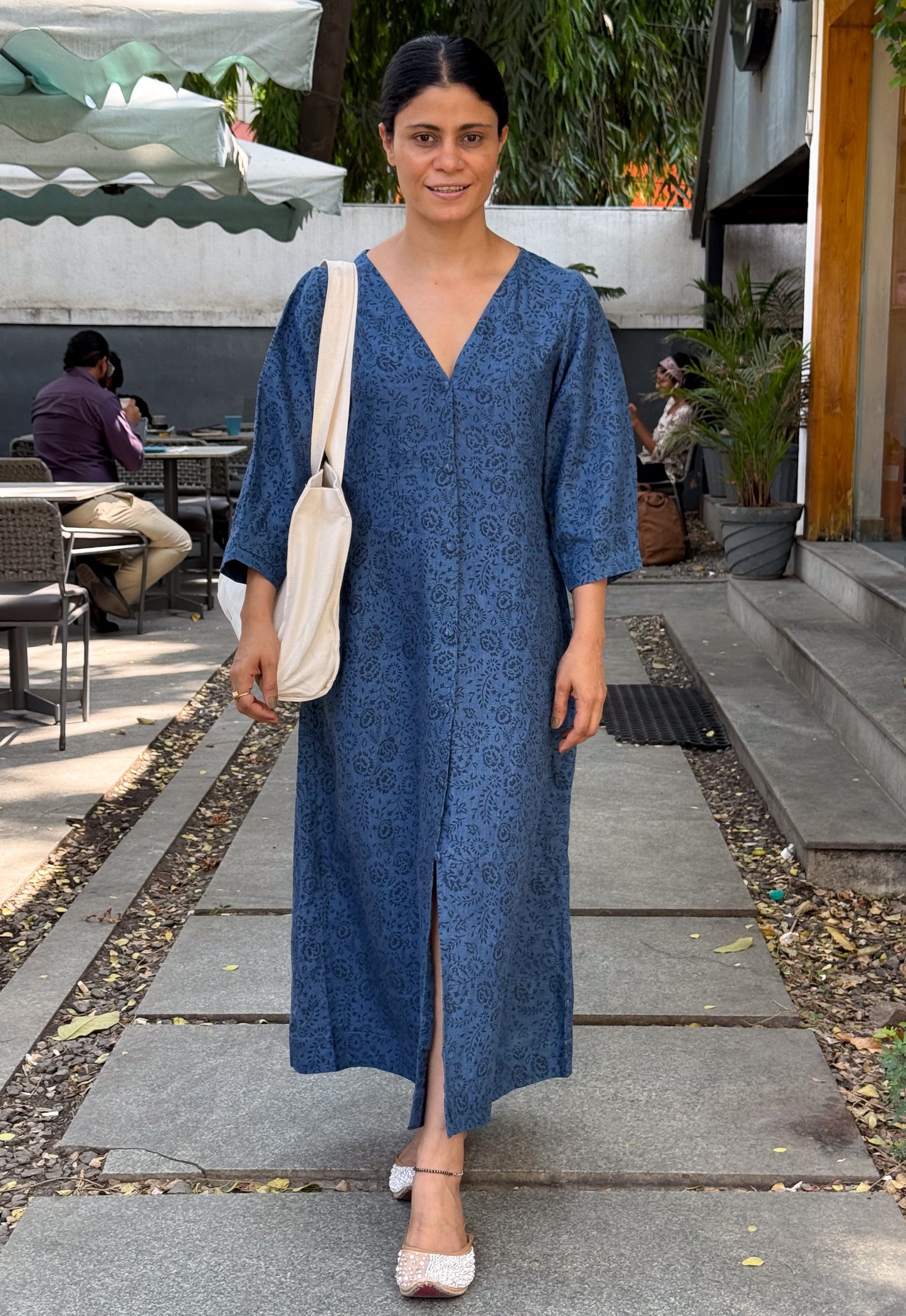 Handloom Linen By Linen Handblock Printed Kurta