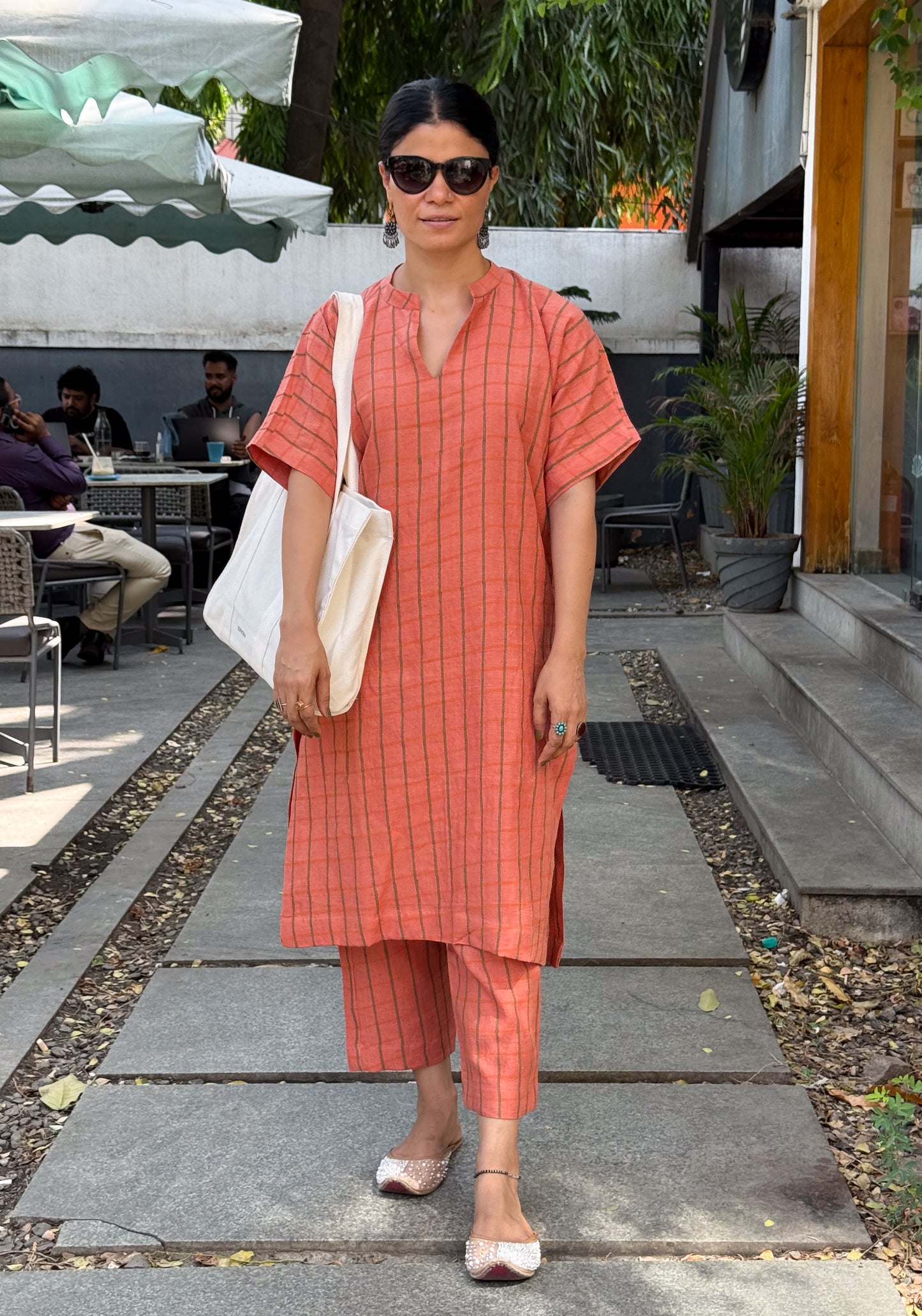 Handloom Linen By Linen Handblock Printed Kurta