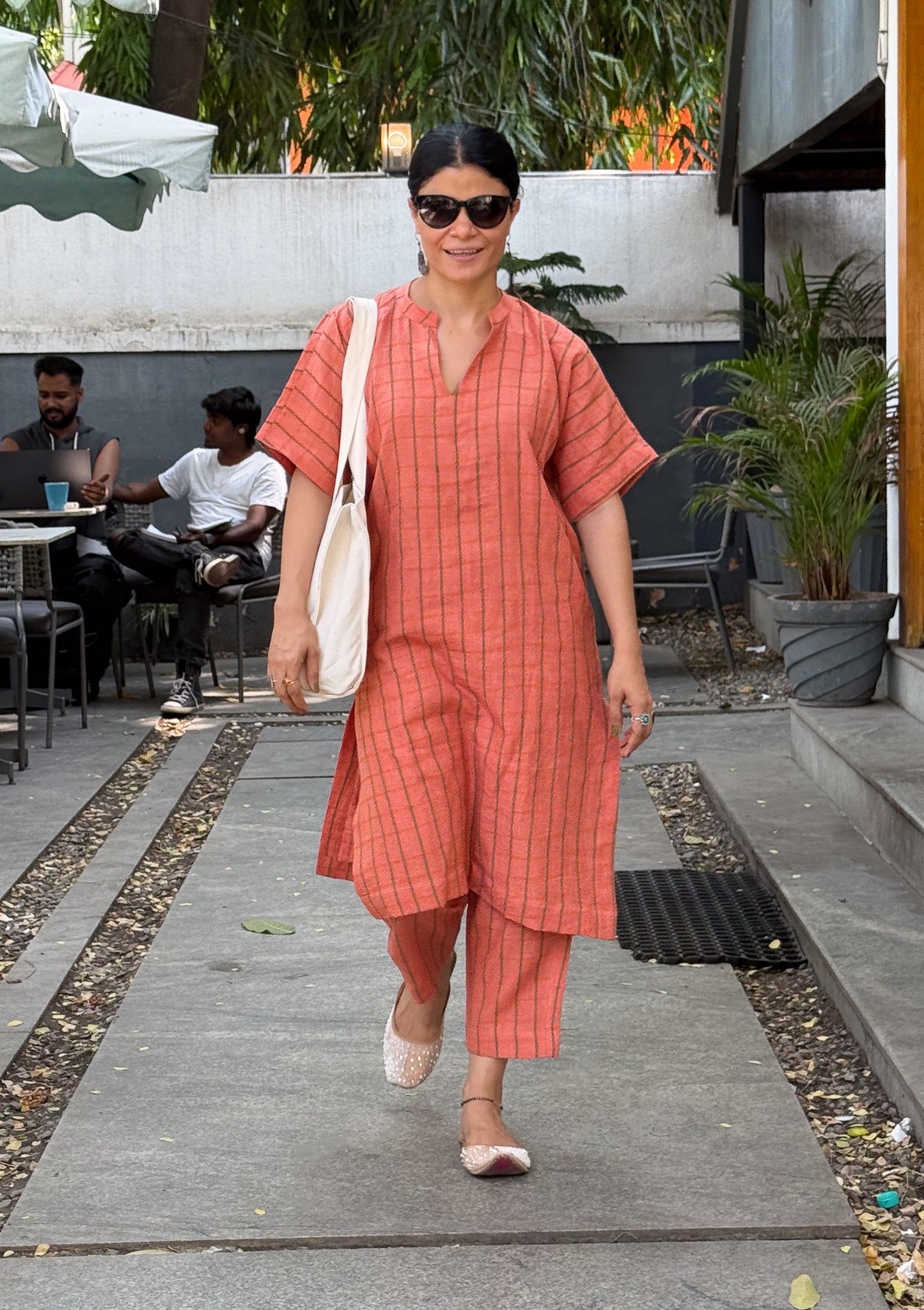 Handloom Linen By Linen Handblock Printed Kurta