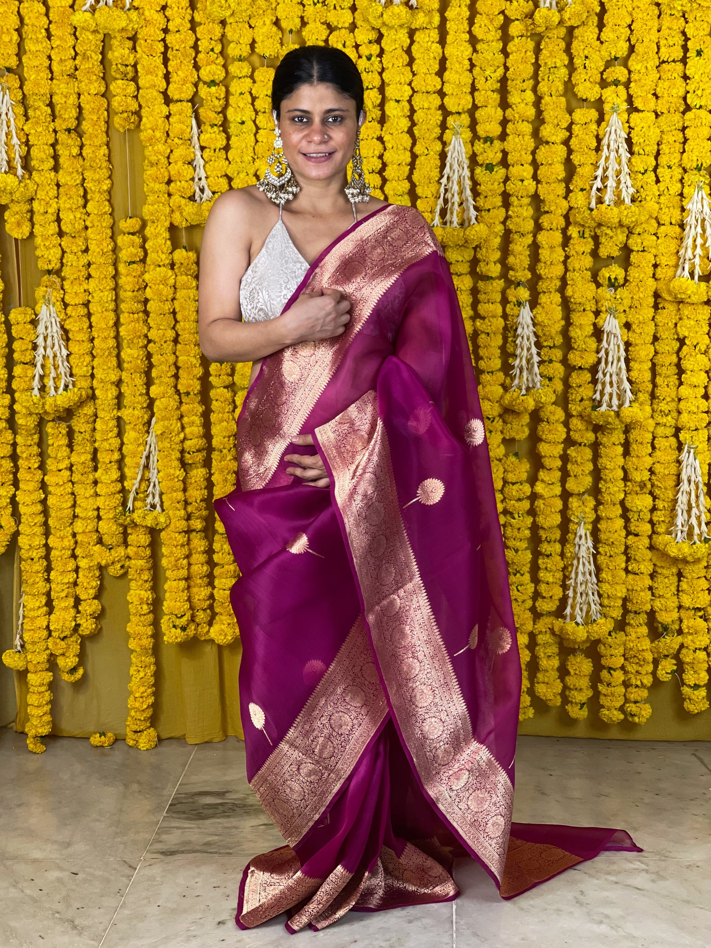 Handloom Kora Kadwa Banarasi Silk Saree