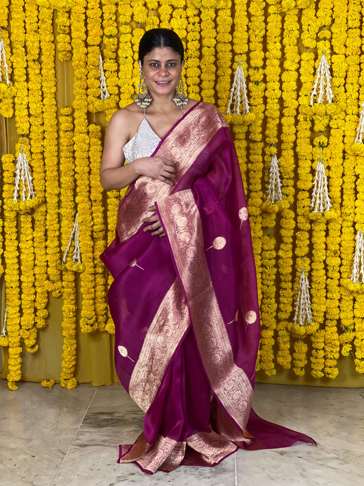 Handloom Kora Kadwa Banarasi Silk Saree