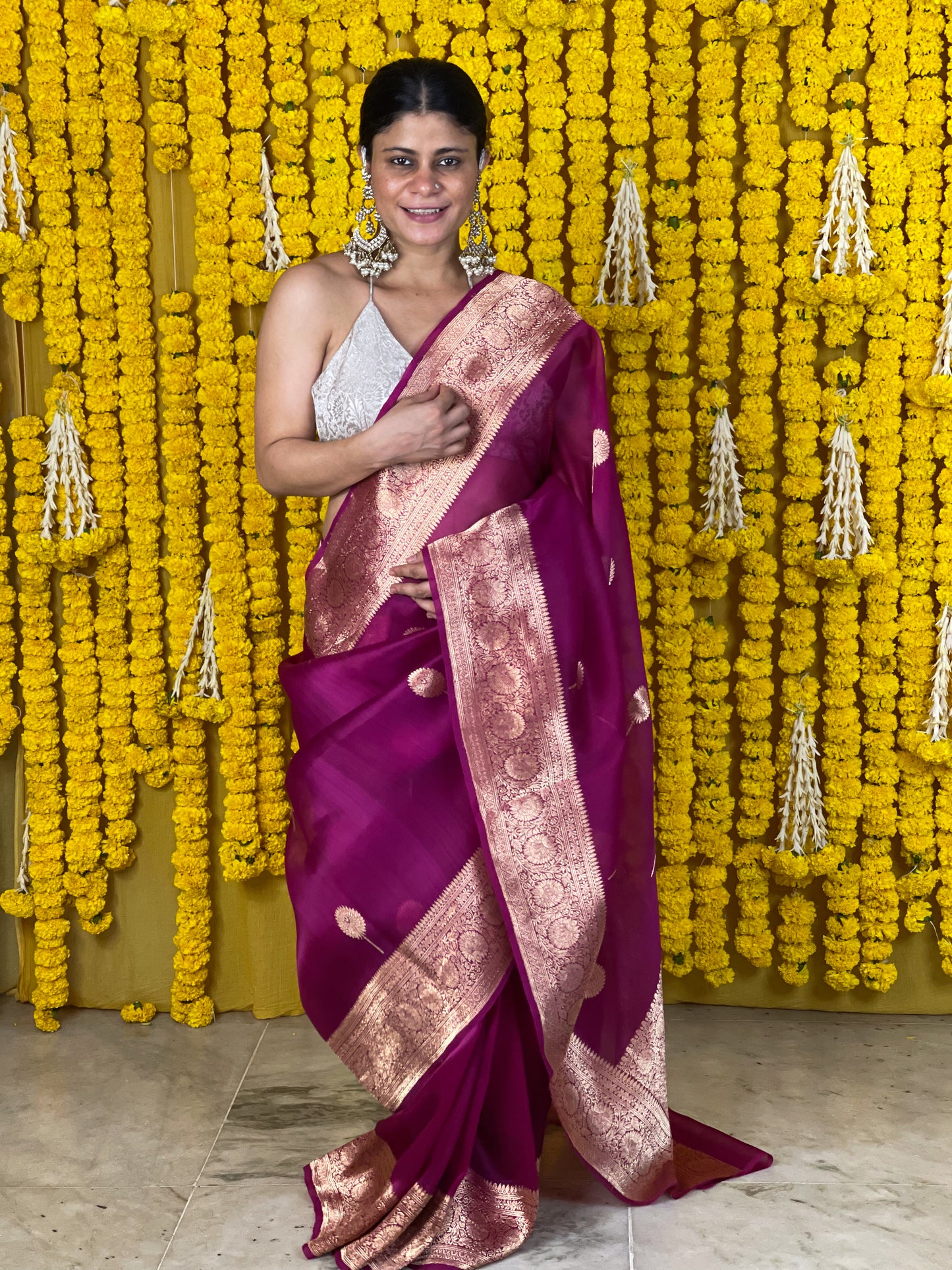 Handloom Kora Kadwa Banarasi Silk Saree