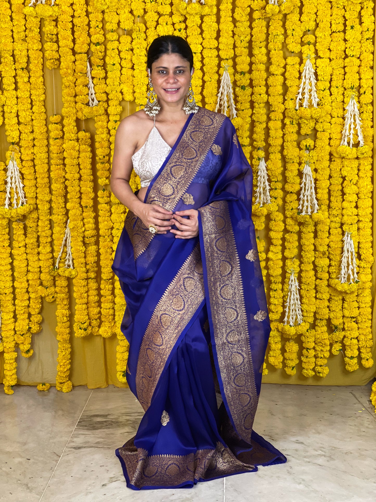 Handloom Kora Kadwa Banarasi Silk Saree