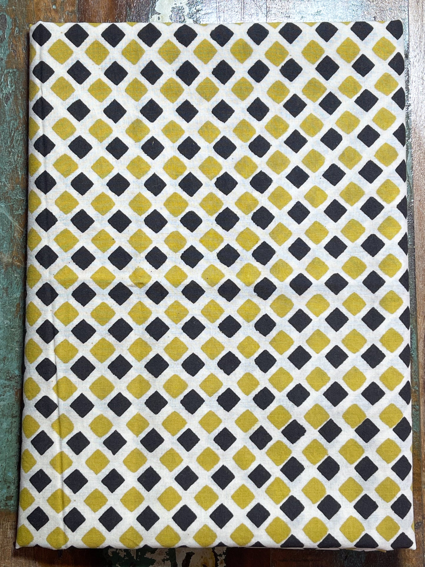 Handmade Natural Dyed Handblock Bagru/Dabu Printed Kota Doria Saree With Dabu Patch Border.