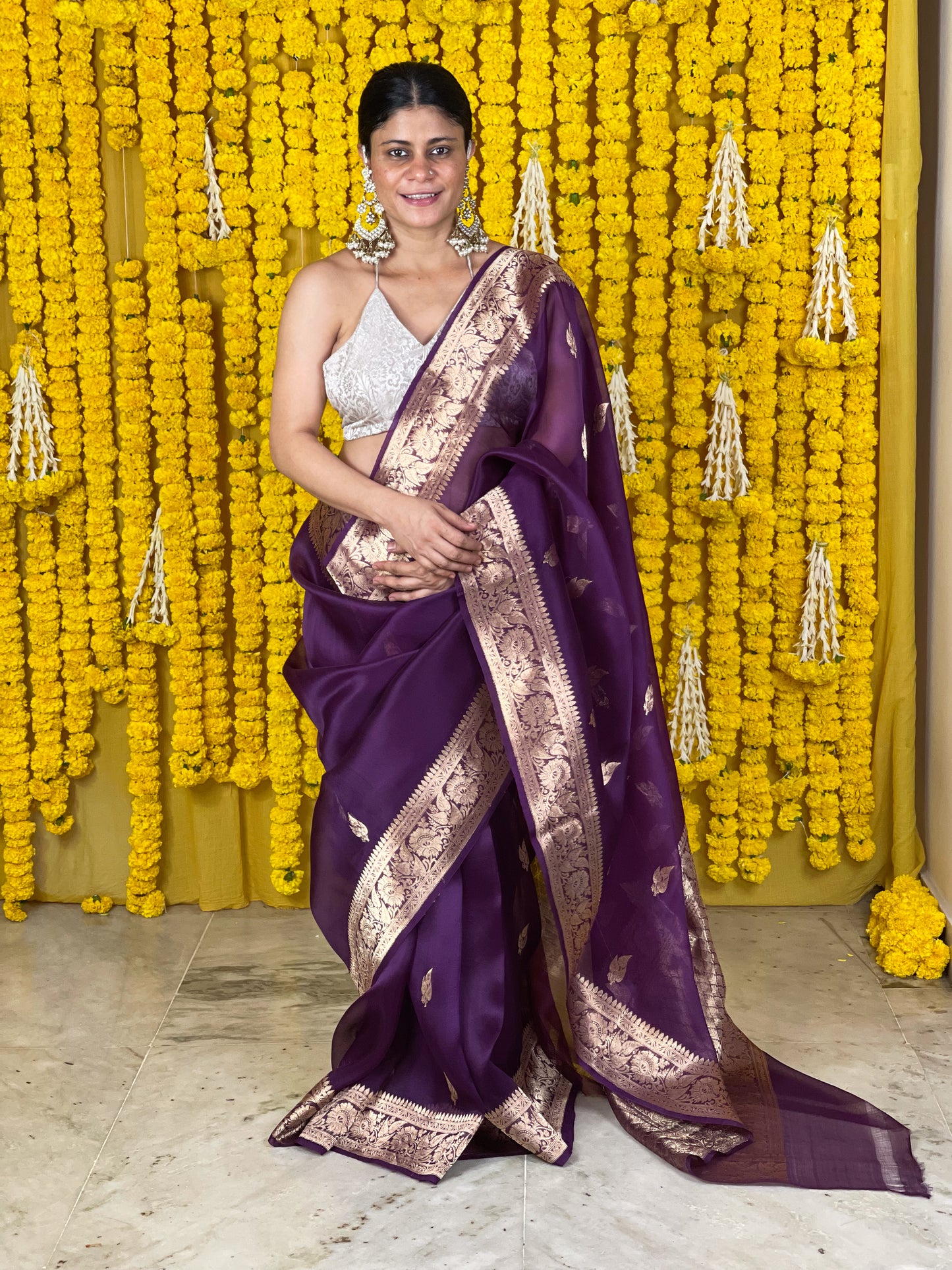 Handloom Kora Kadwa Banarasi Silk Saree