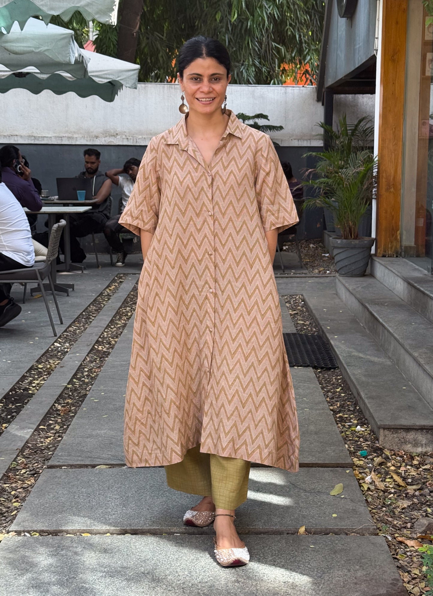 Handloom Linen By Linen Handblock Printed Kurta