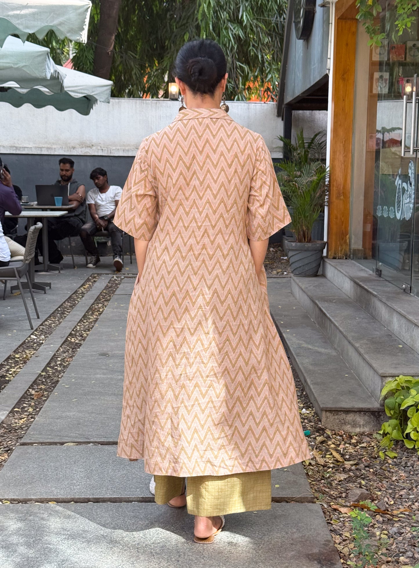 Handloom Linen By Linen Handblock Printed Kurta