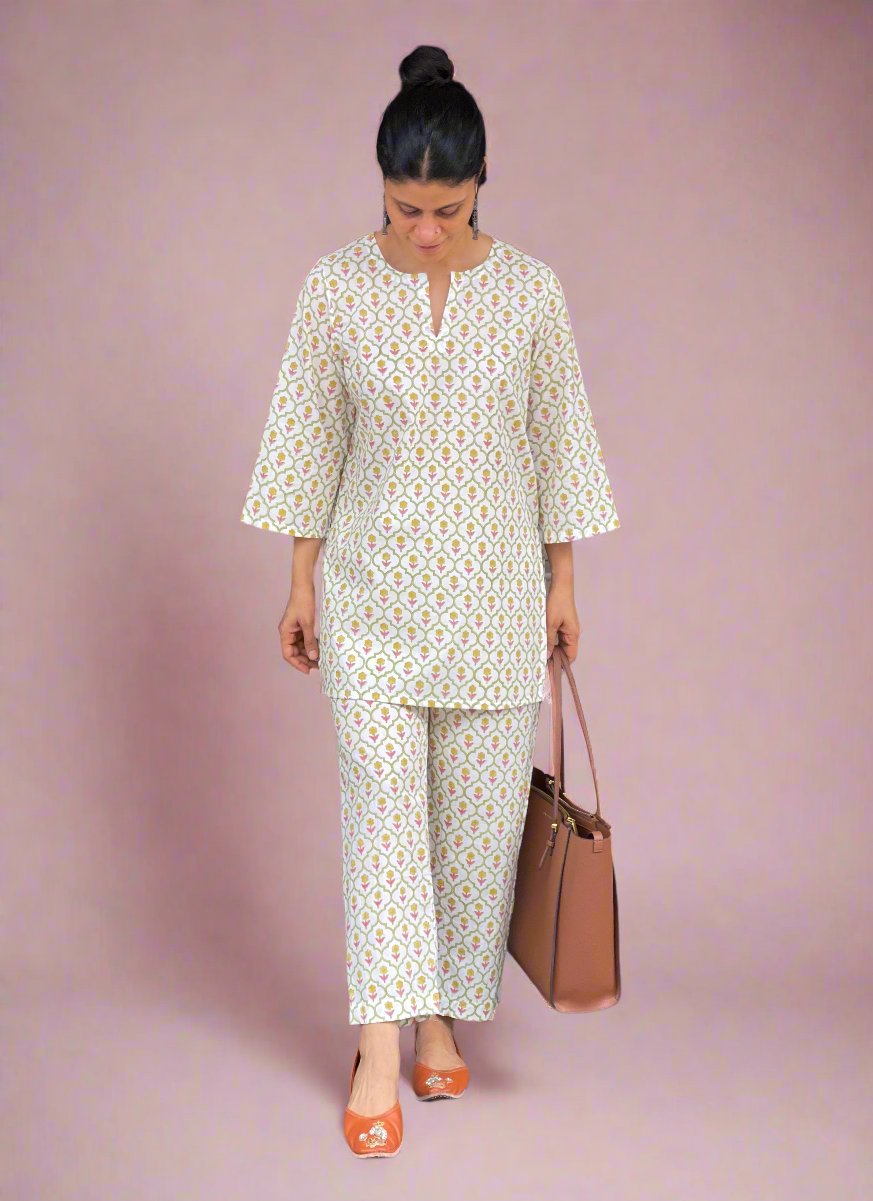 Handblock Printed Cotton Co-ord Set
