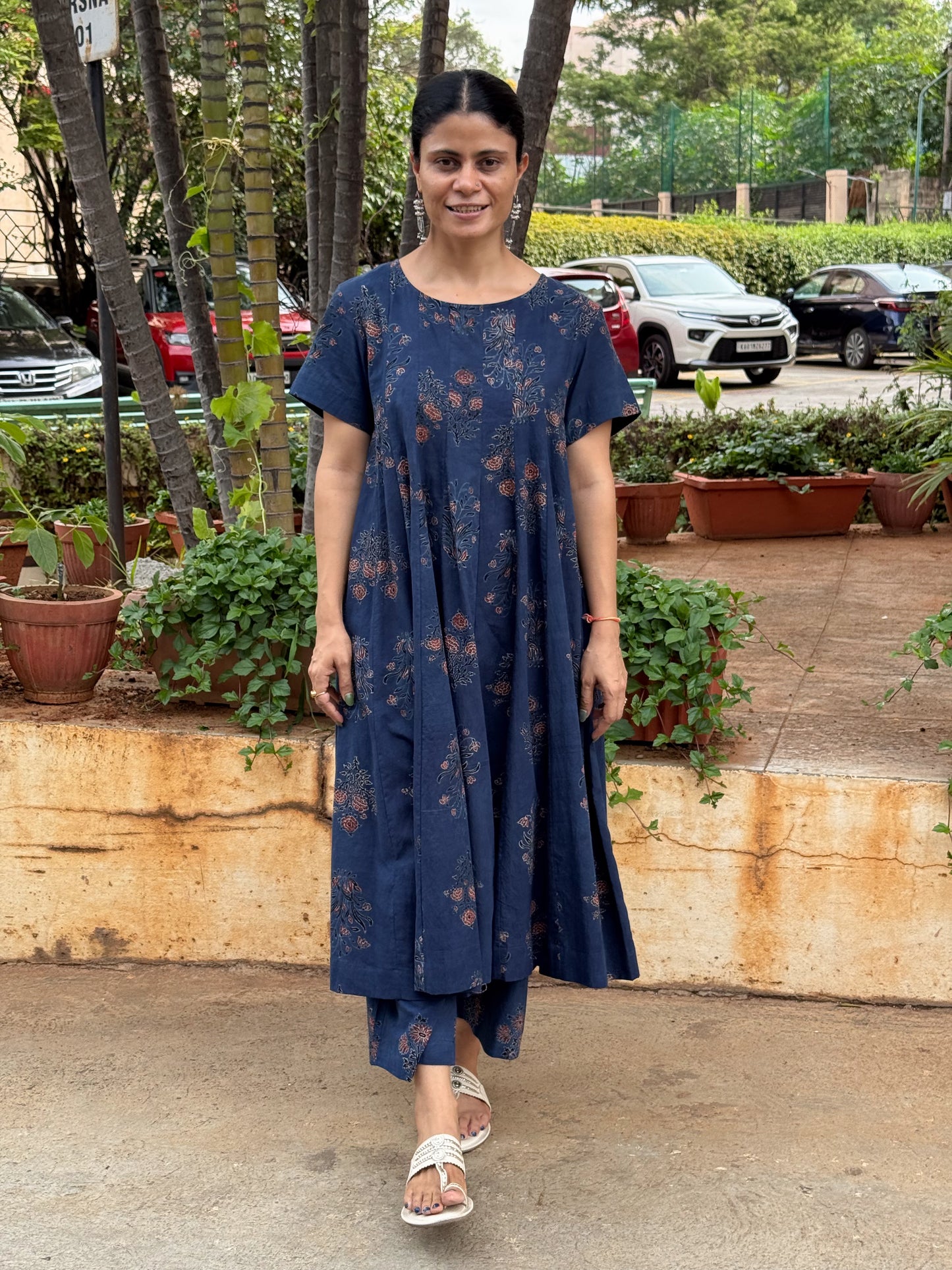 Cotton Handblock Printed Natural Dyed Ajrakh Kurta