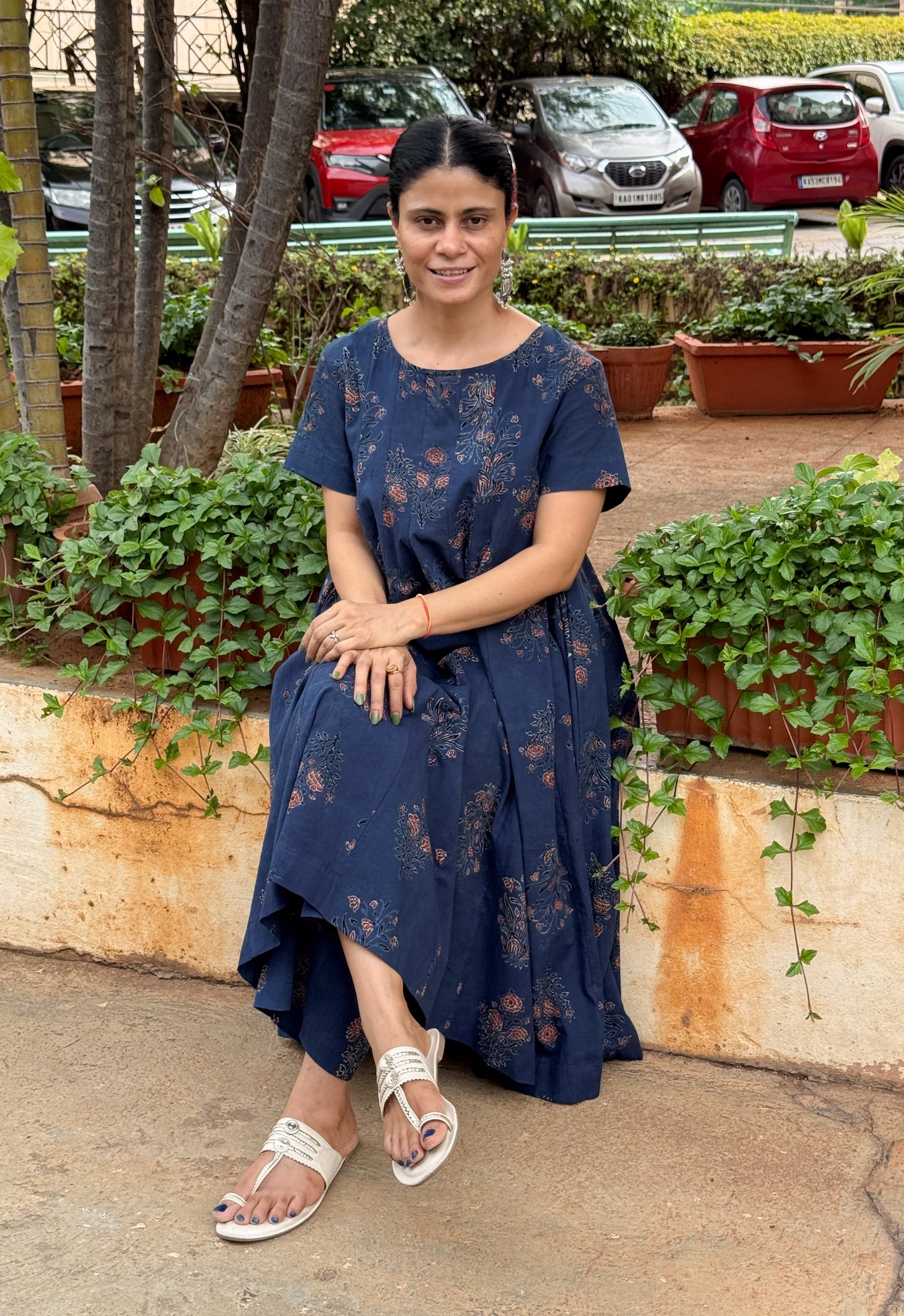 Cotton Handblock Printed Natural Dyed Ajrakh Kurta