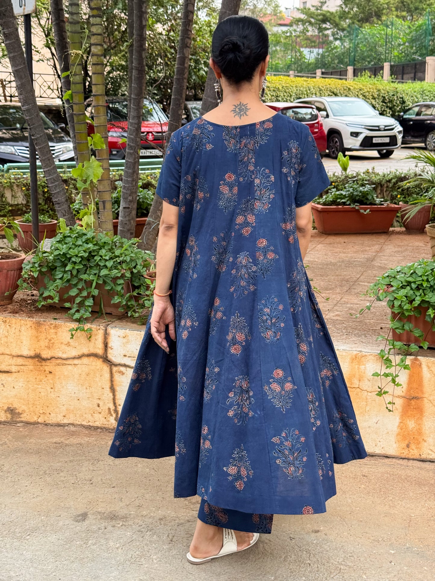 Cotton Handblock Printed Natural Dyed Ajrakh Kurta