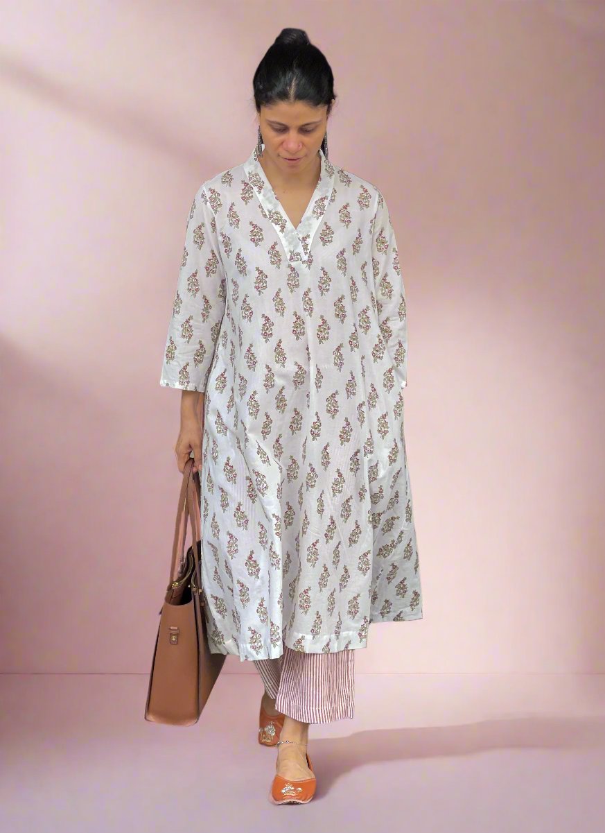 Handblock Printed Cotton Kurta
