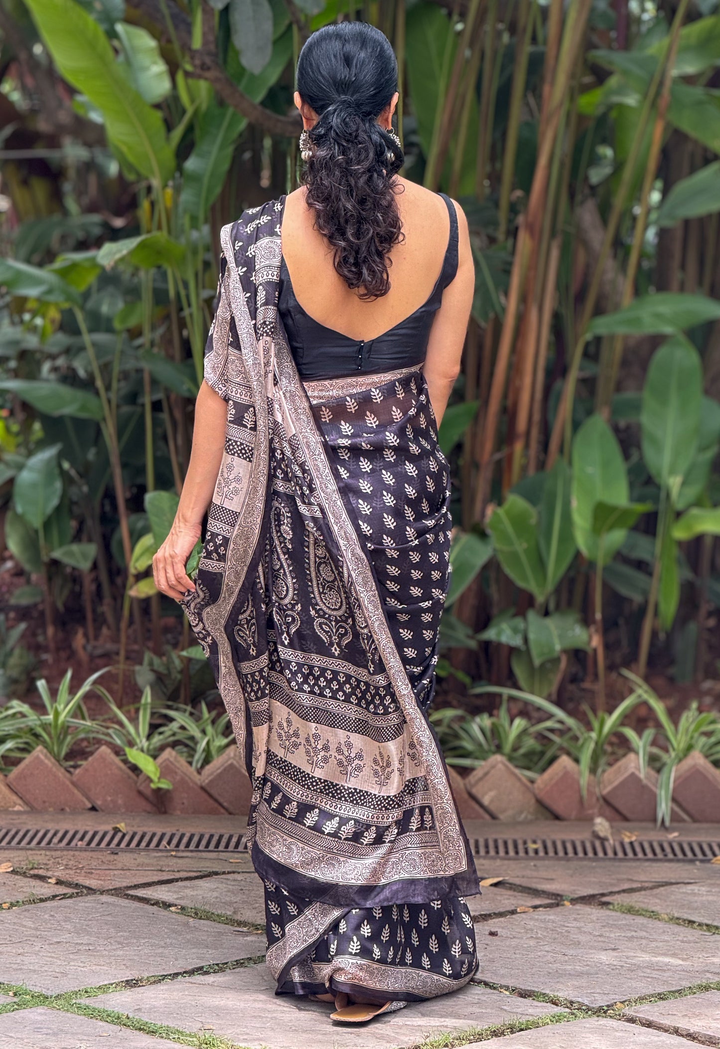 Handloom Kota Silk With Handblock Bagh Printed.