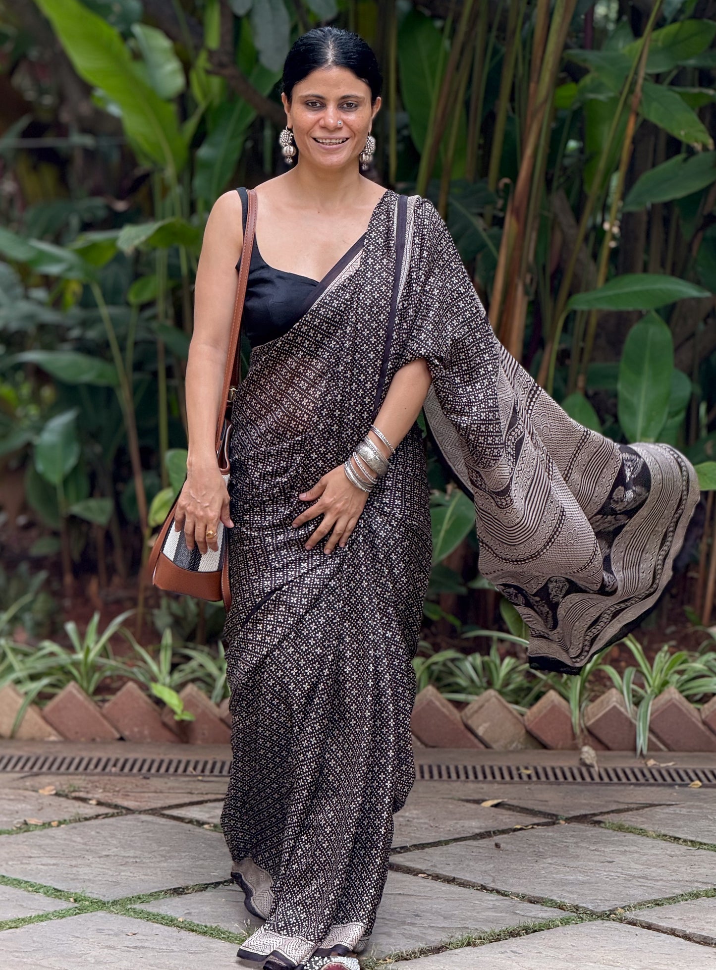 Handloom Kota Silk With Handblock Bagh Printed.