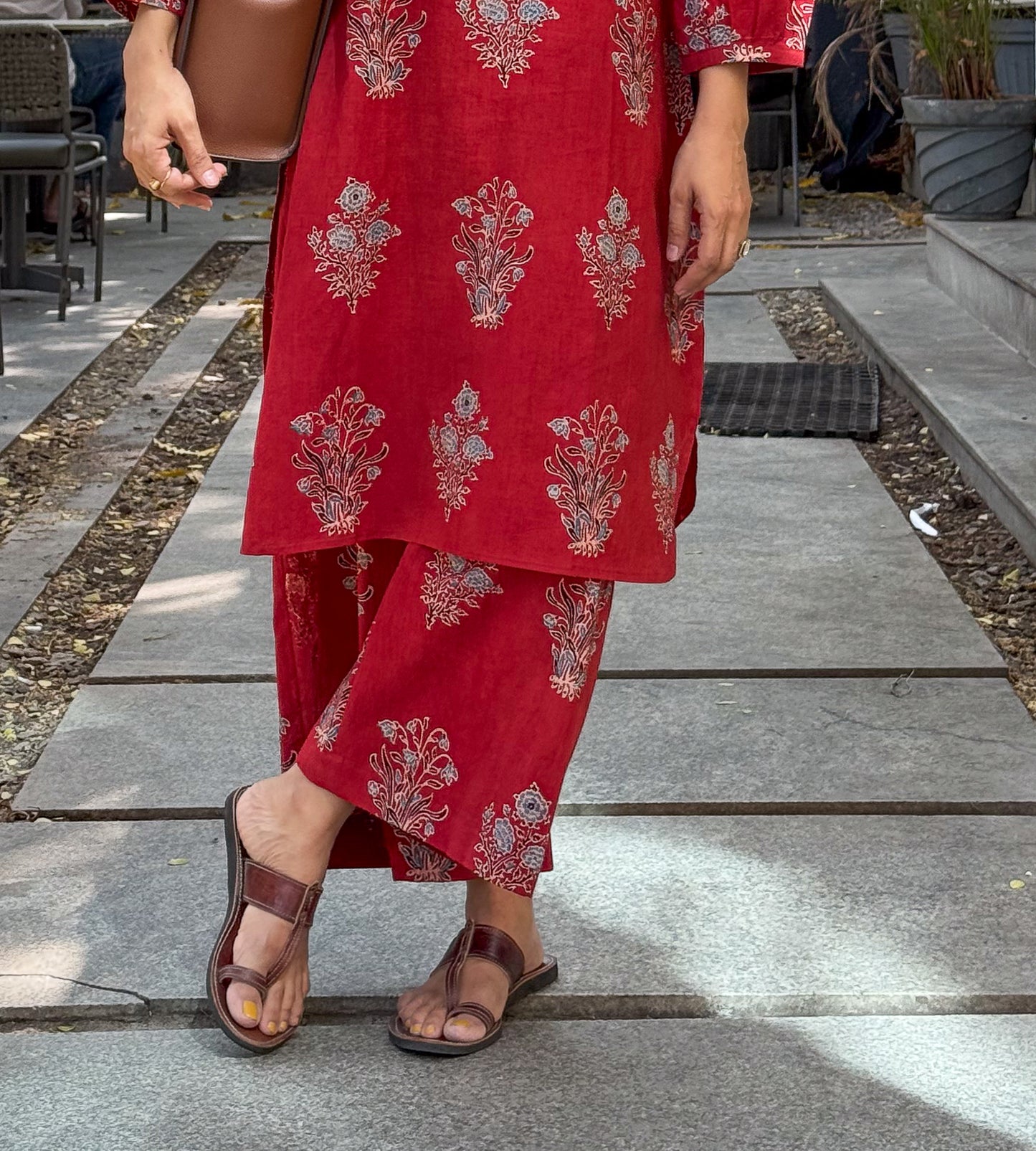 Cotton Handblock Printed Natural Dyed Ajrakh Pant
