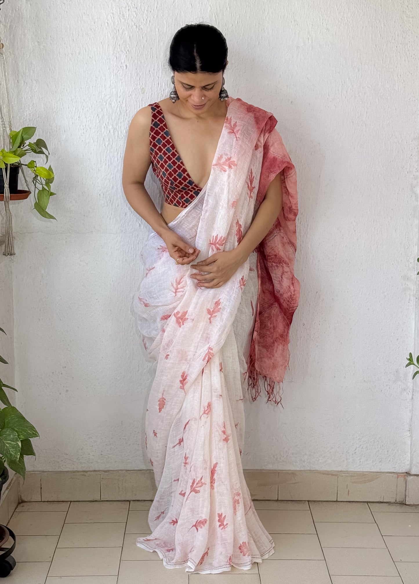 Hand Embroidered Chikankari Tussar silk Kurta