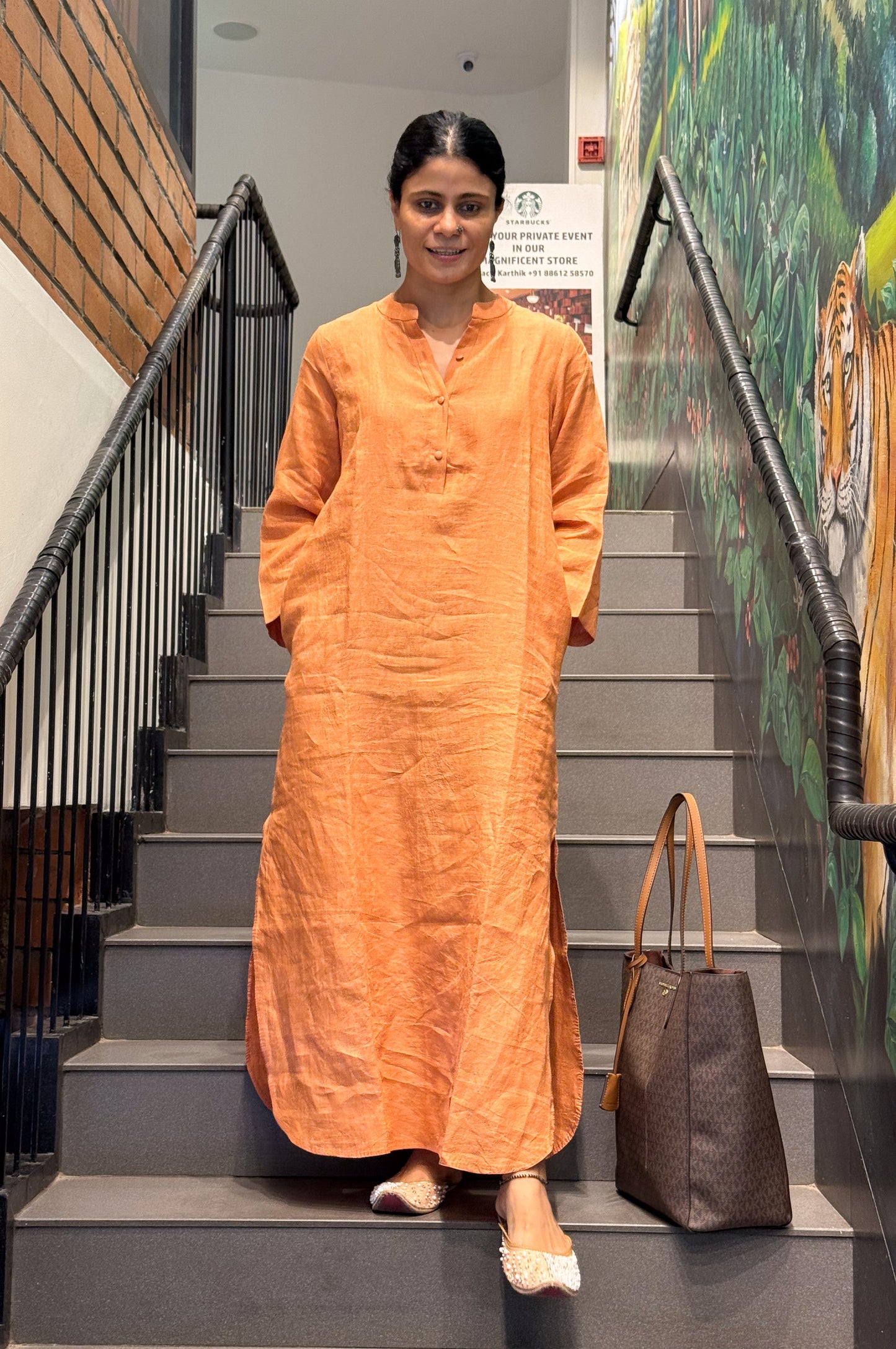 Handloom Linen By Linen Dress