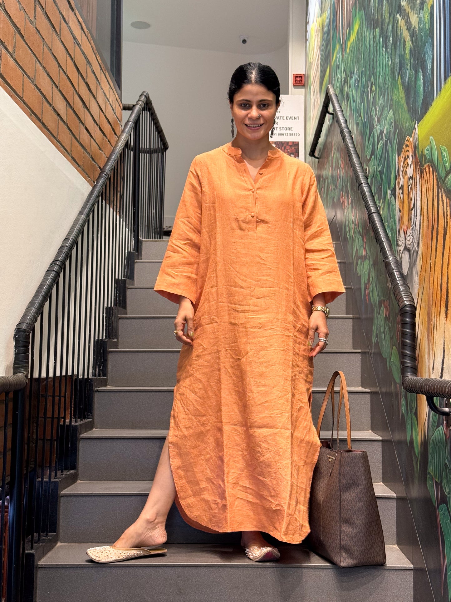 Handloom Linen By Linen Dress