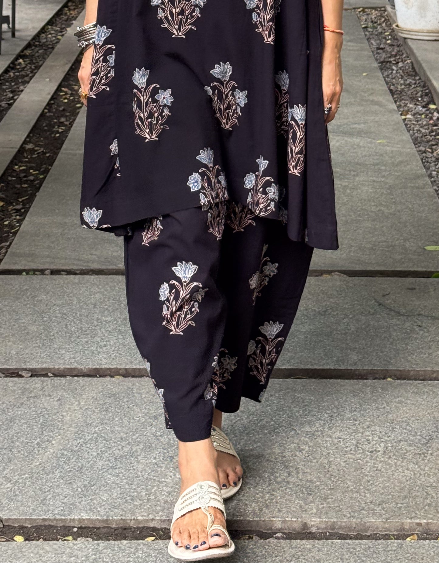 Cotton Handblock Printed Natural Dyed Ajrakh Pant