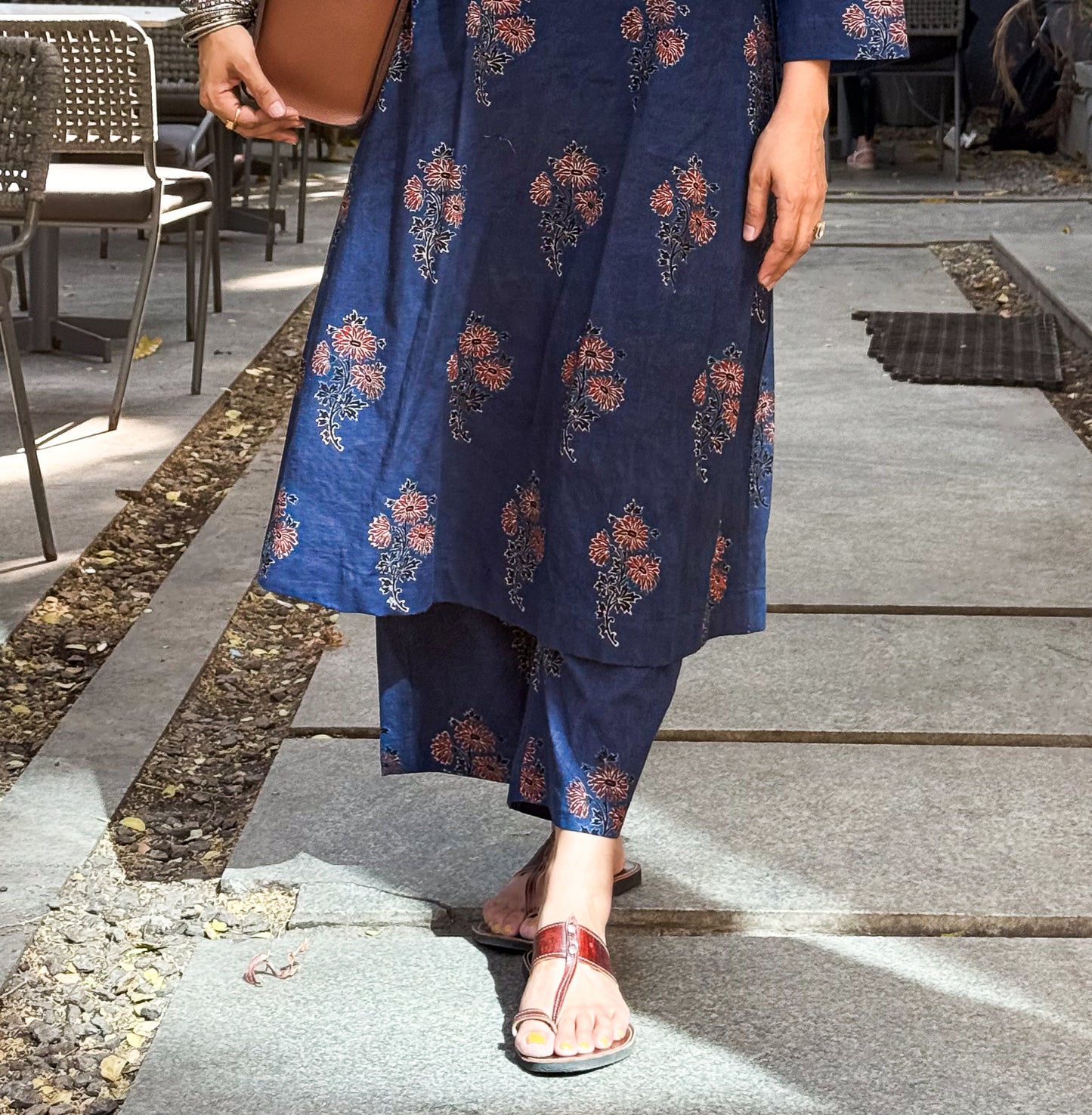 Cotton Handblock Printed Natural Dyed Ajrakh Pant