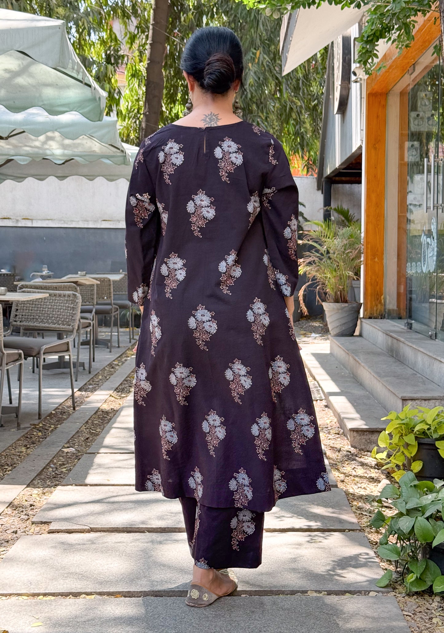 Cotton Handblock Printed Natural Dyed Ajrakh Kurta