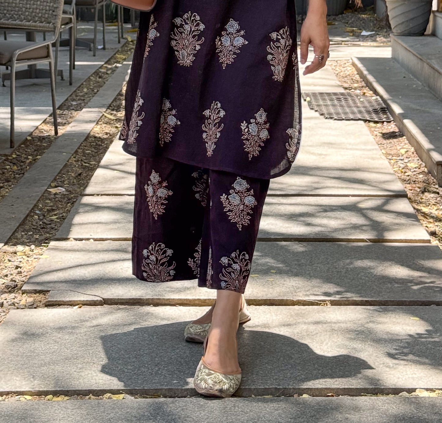 Cotton Handblock Printed Natural Dyed Ajrakh Pant