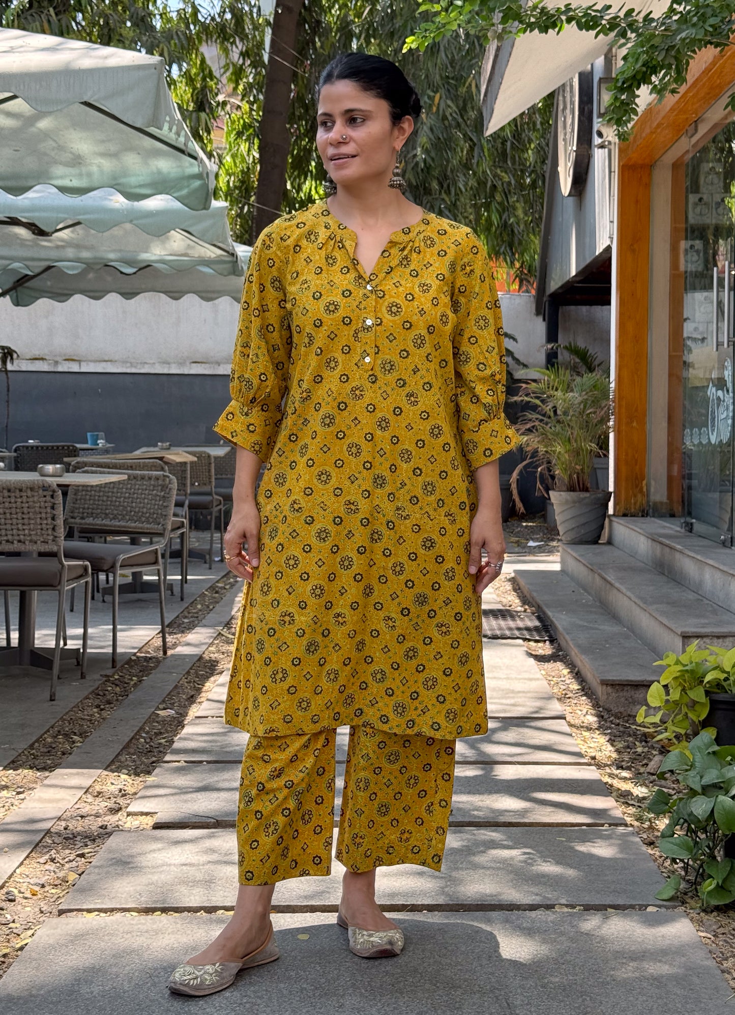 Cotton Handblock Printed Natural Dyed Ajrakh Pant