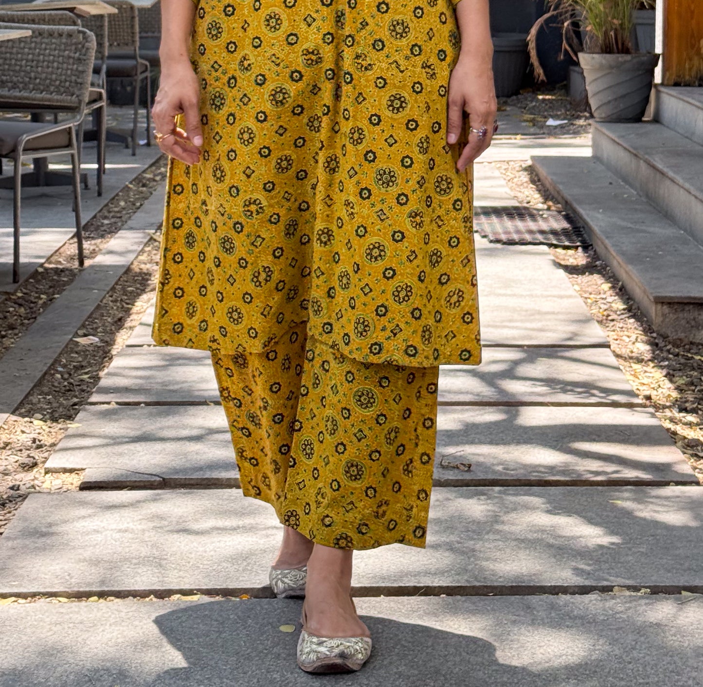 Cotton Handblock Printed Natural Dyed Ajrakh Pant