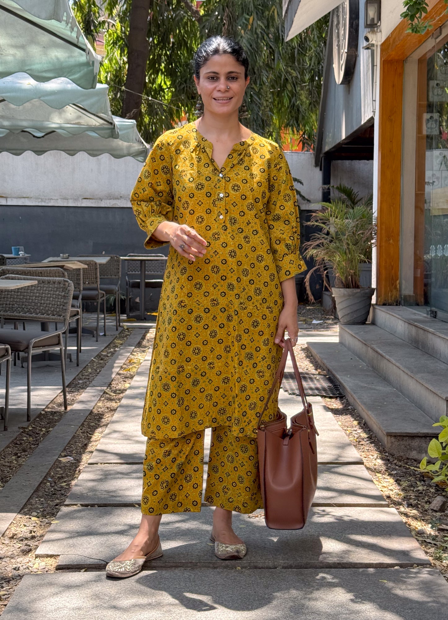 Cotton Handblock Printed Natural Dyed Ajrakh Pant