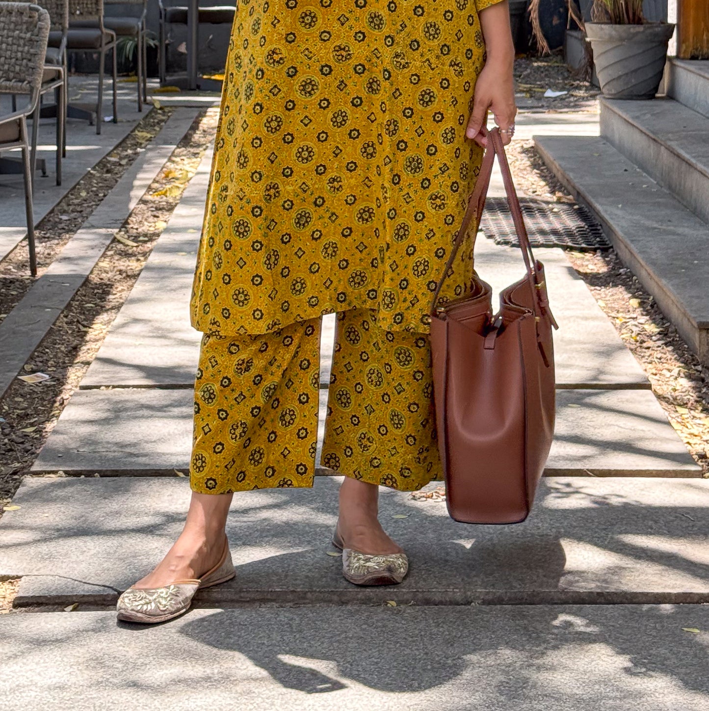 Cotton Handblock Printed Natural Dyed Ajrakh Pant