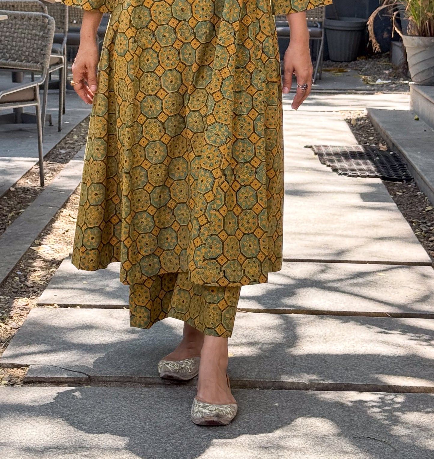 Cotton Handblock Printed Natural Dyed Ajrakh Pant