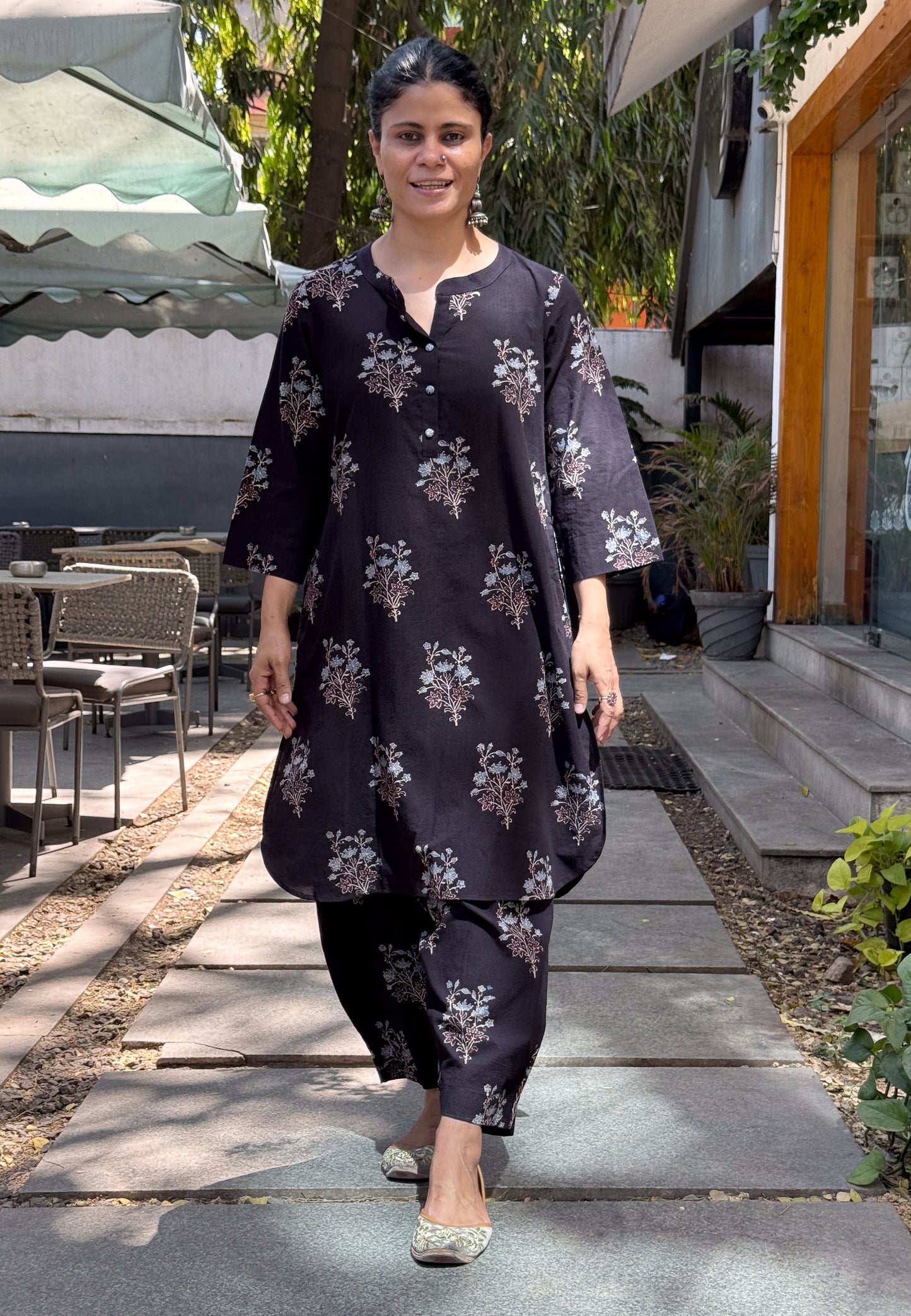 Cotton Handblock Printed Natural Dyed Ajrakh Pant