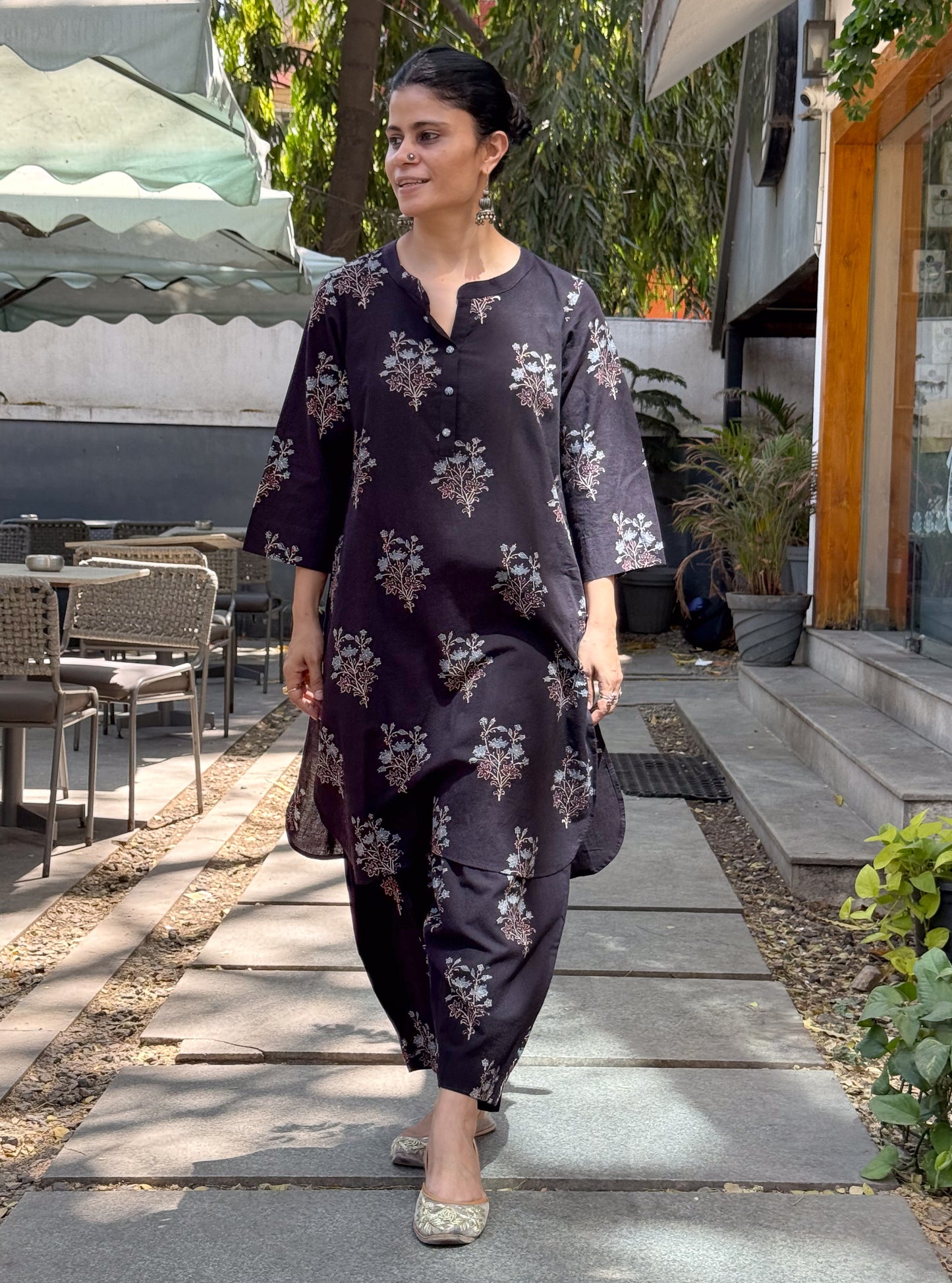 Cotton Handblock Printed Natural Dyed Ajrakh Pant