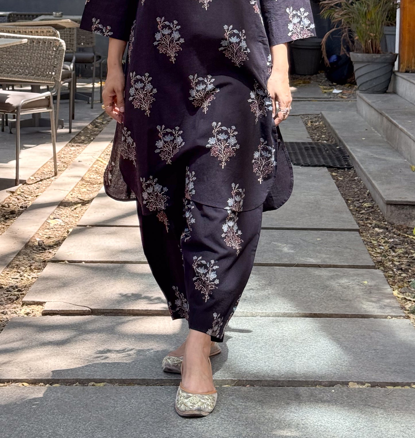 Cotton Handblock Printed Natural Dyed Ajrakh Pant