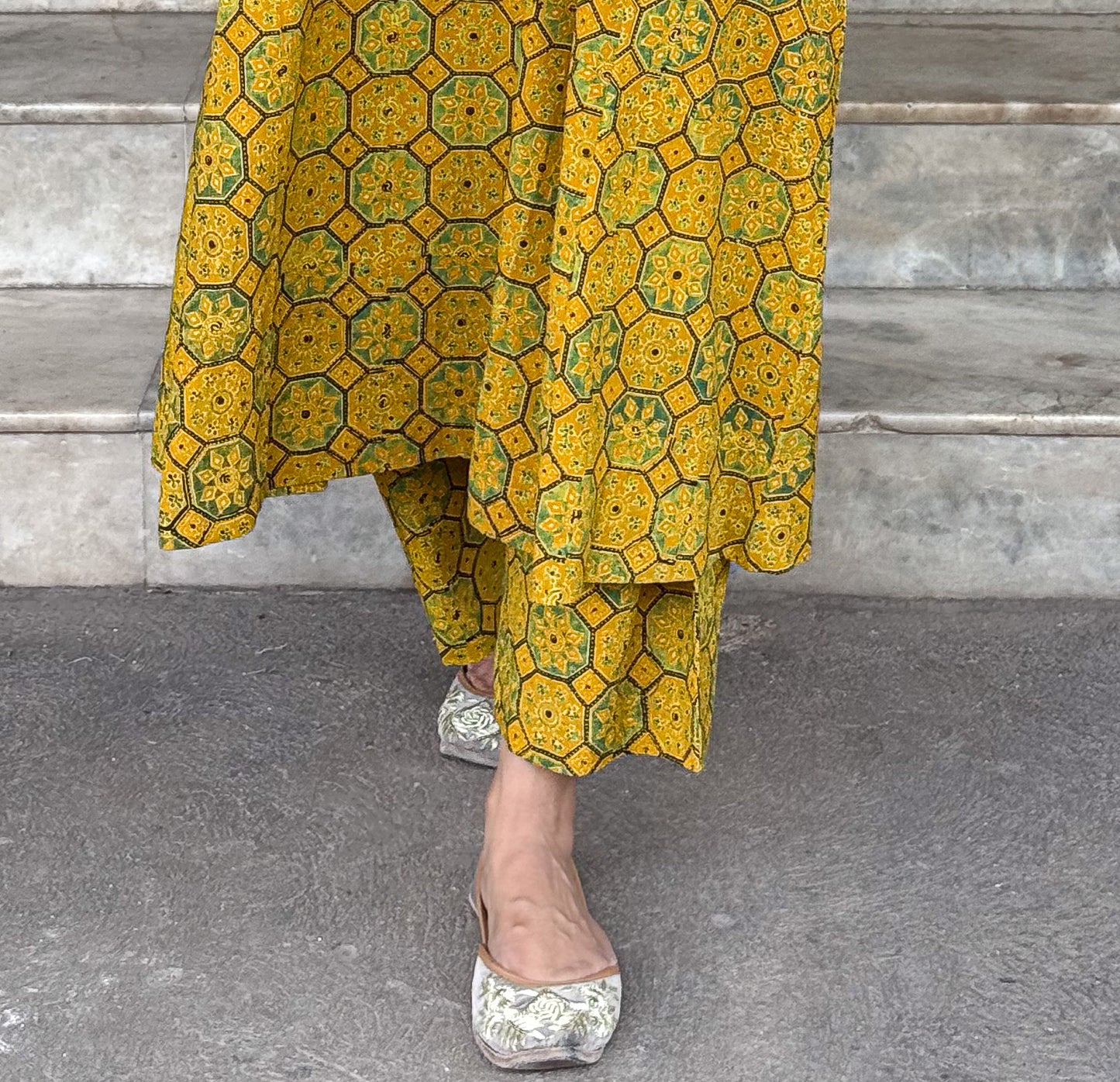 Cotton Handblock Printed Natural Dyed Ajrakh Pant