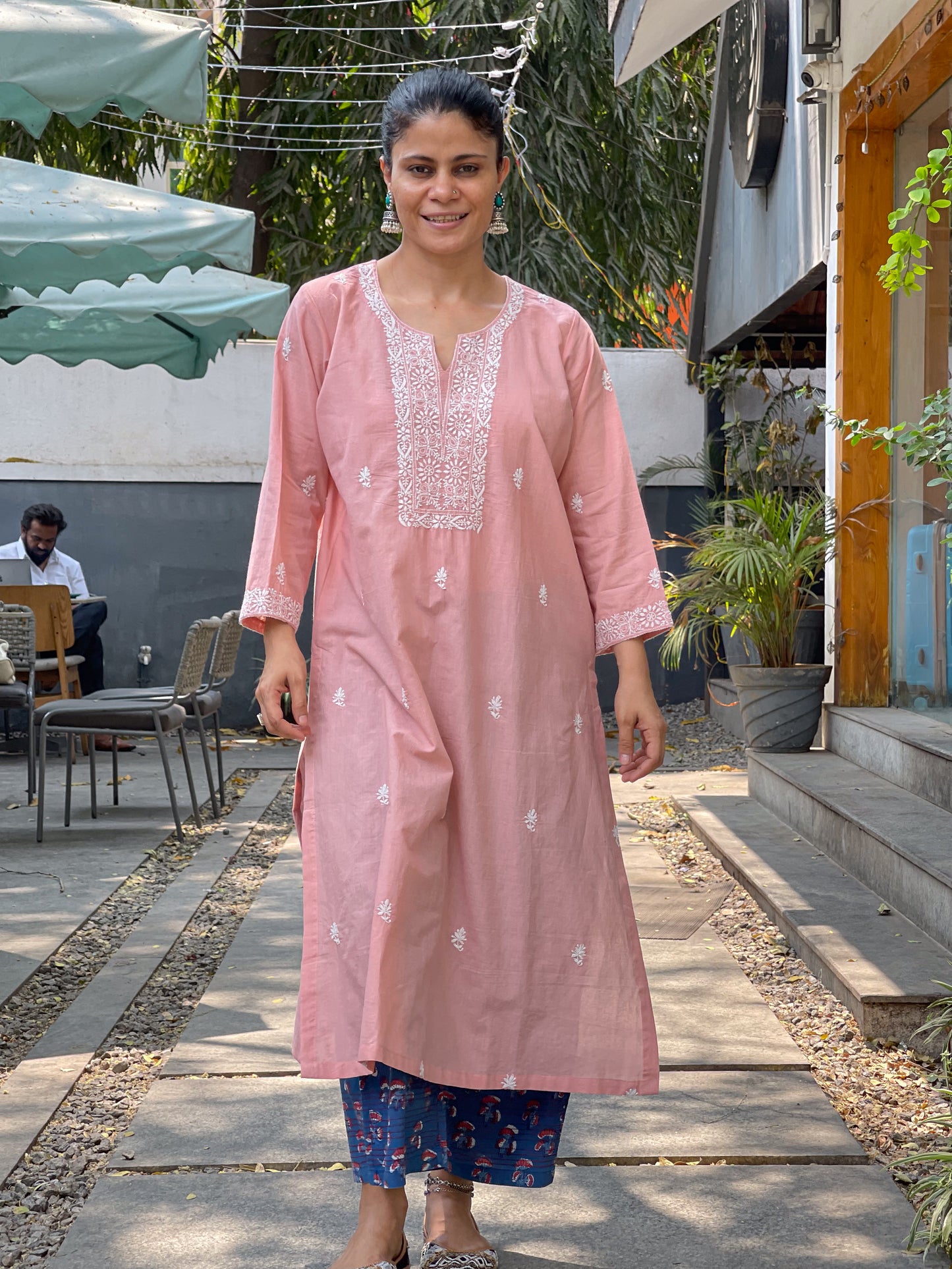 Handembroidered Chikankari Mull Cotton Kurta
