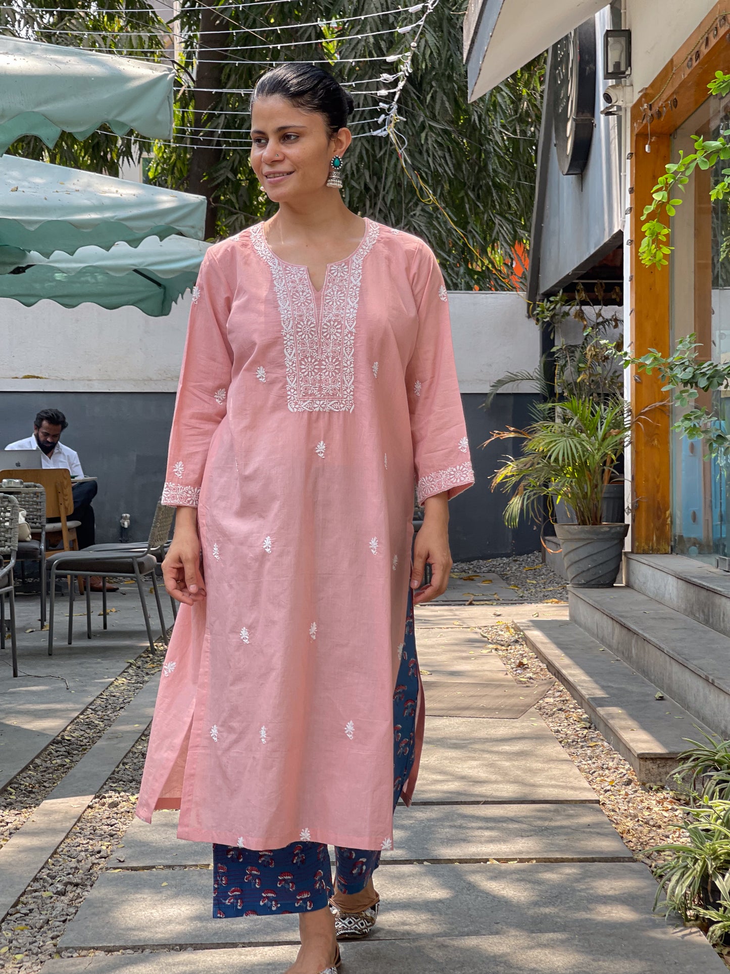 Handembroidered Chikankari Mull Cotton Kurta