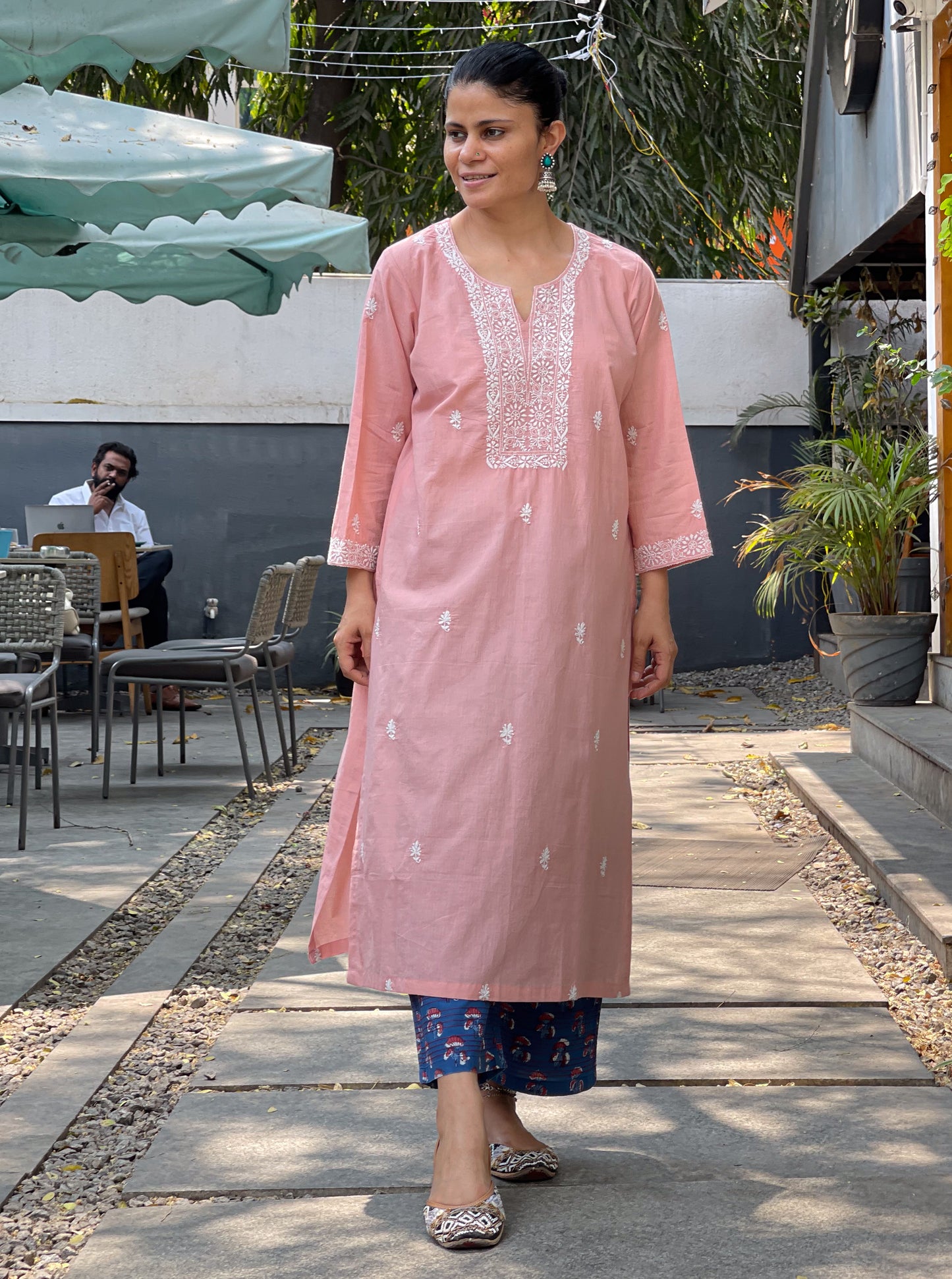 Handembroidered Chikankari Mull Cotton Kurta